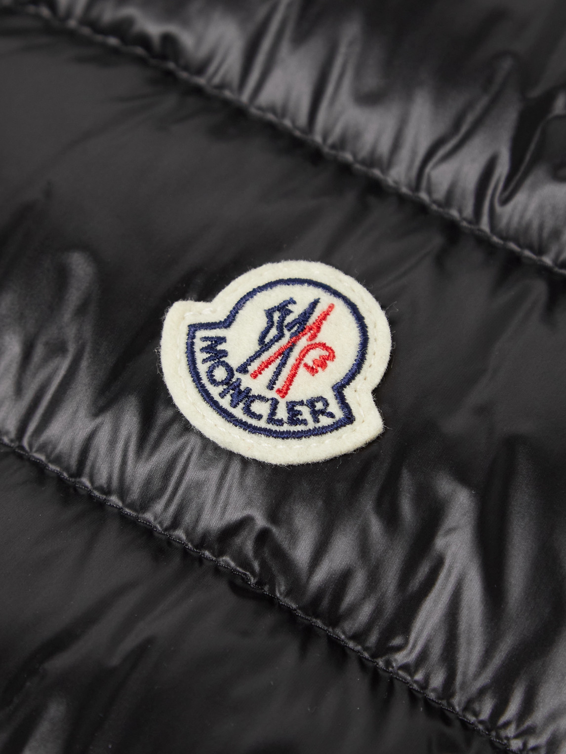 Shop Moncler Gui Slim-fit Logo-appliquéd Quilted Shell Down Gilet In Black