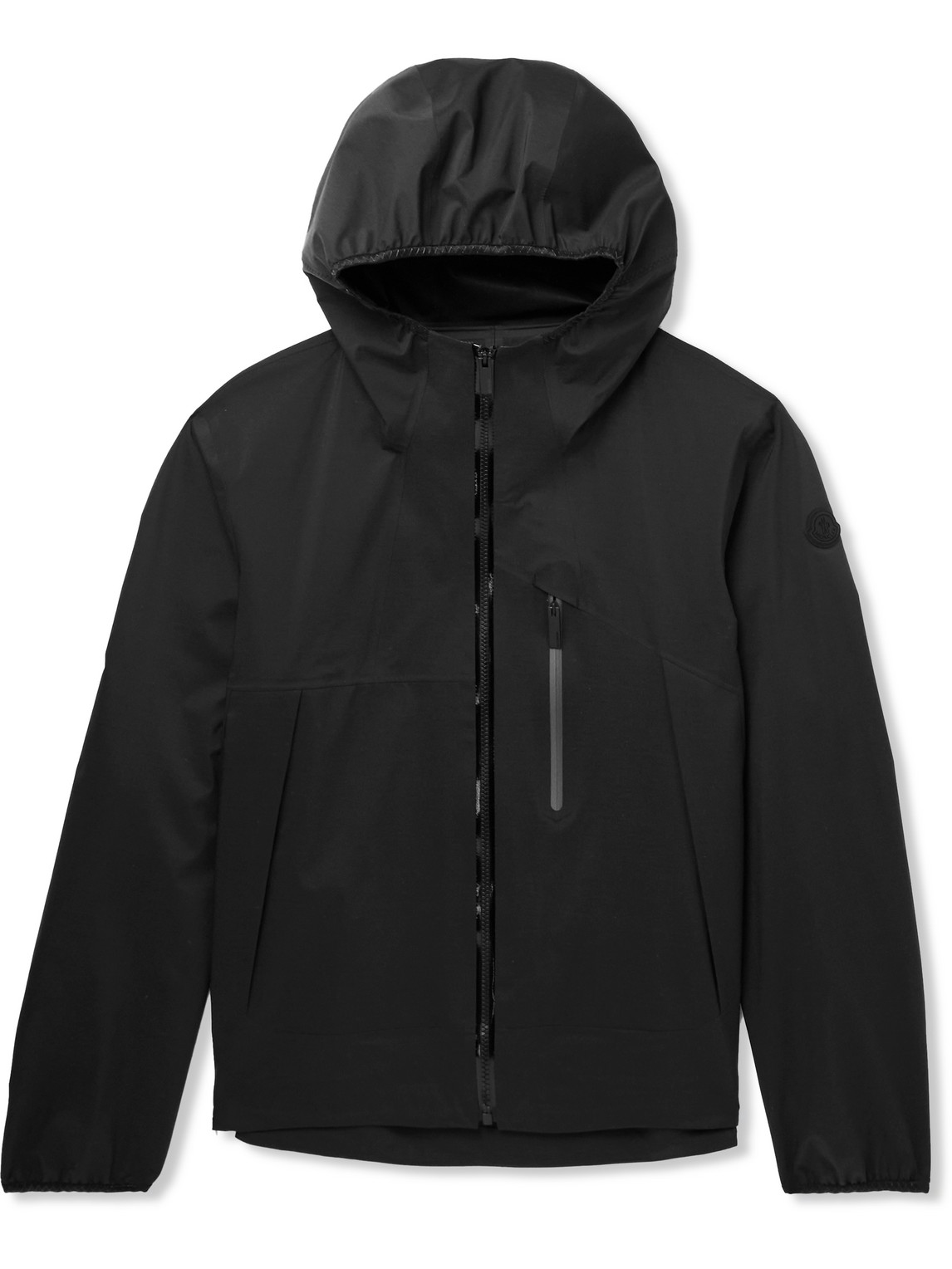 Shop Moncler Sattouf Logo-print Shell Hooded Jacket In Black