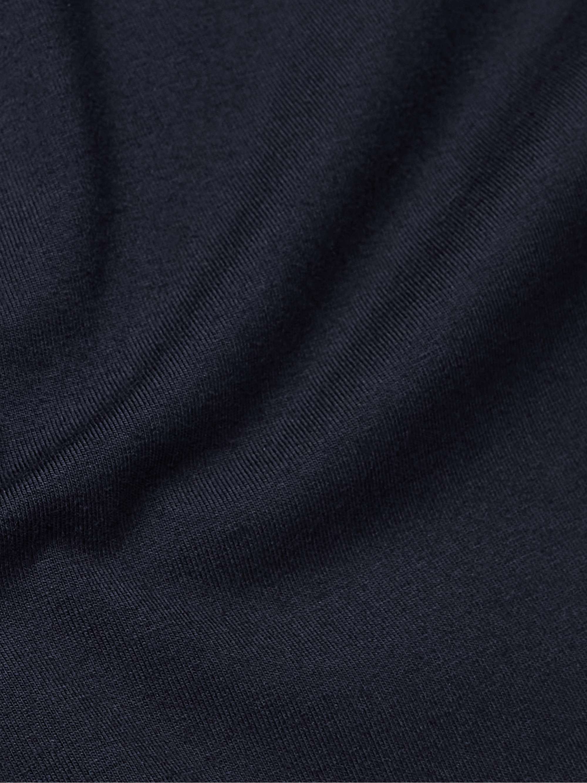 MONCLER Slim-Fit Logo-Appliquéd Contrast-Tipped Cotton-Blend Jersey T-Shirt