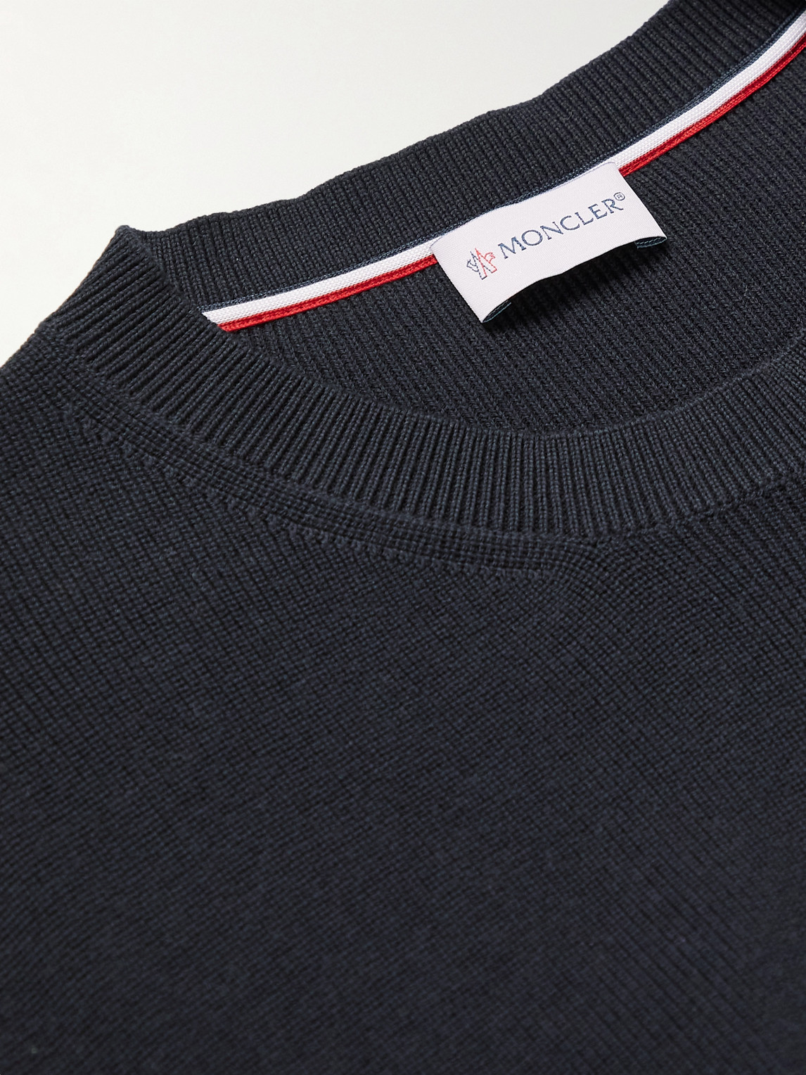 Moncler Pocket-detail Crew Neck Jumper In Blue