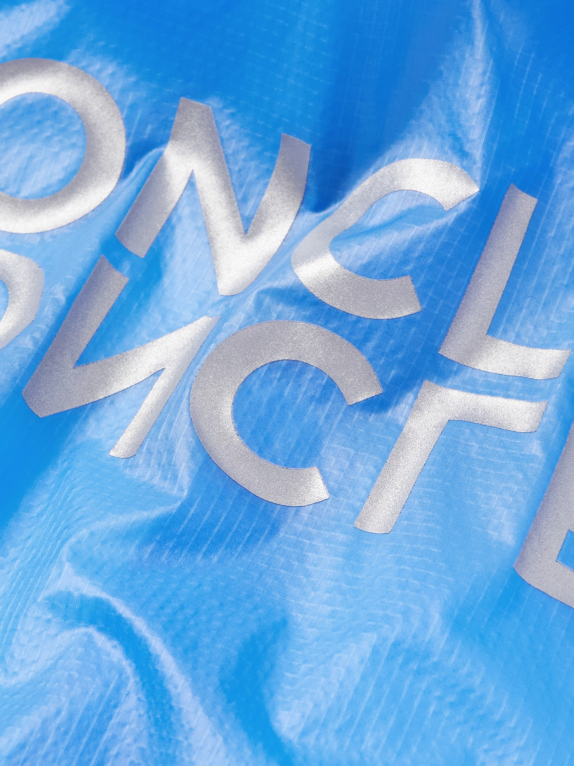 Moncler Ebizo Logo-print Nylon-ripstop Hooded Jacket In Blue