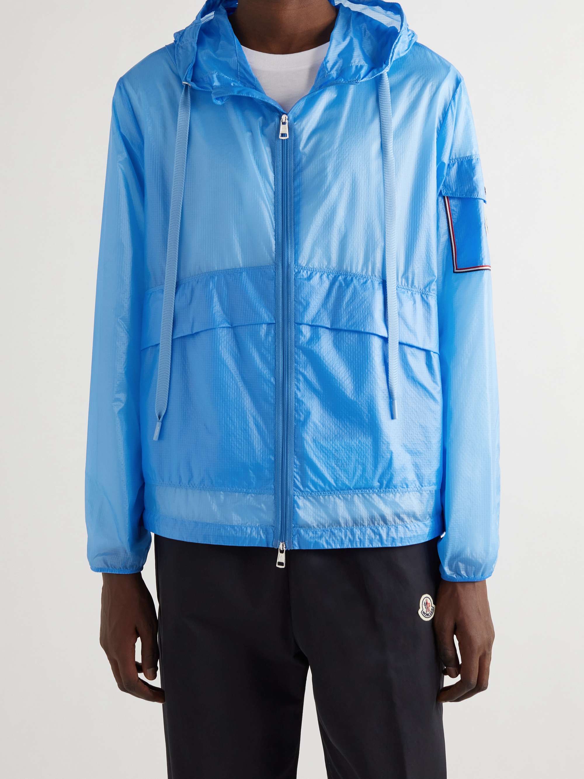 MONCLER Ebizo Logo-Print Nylon-Ripstop Hooded Jacket