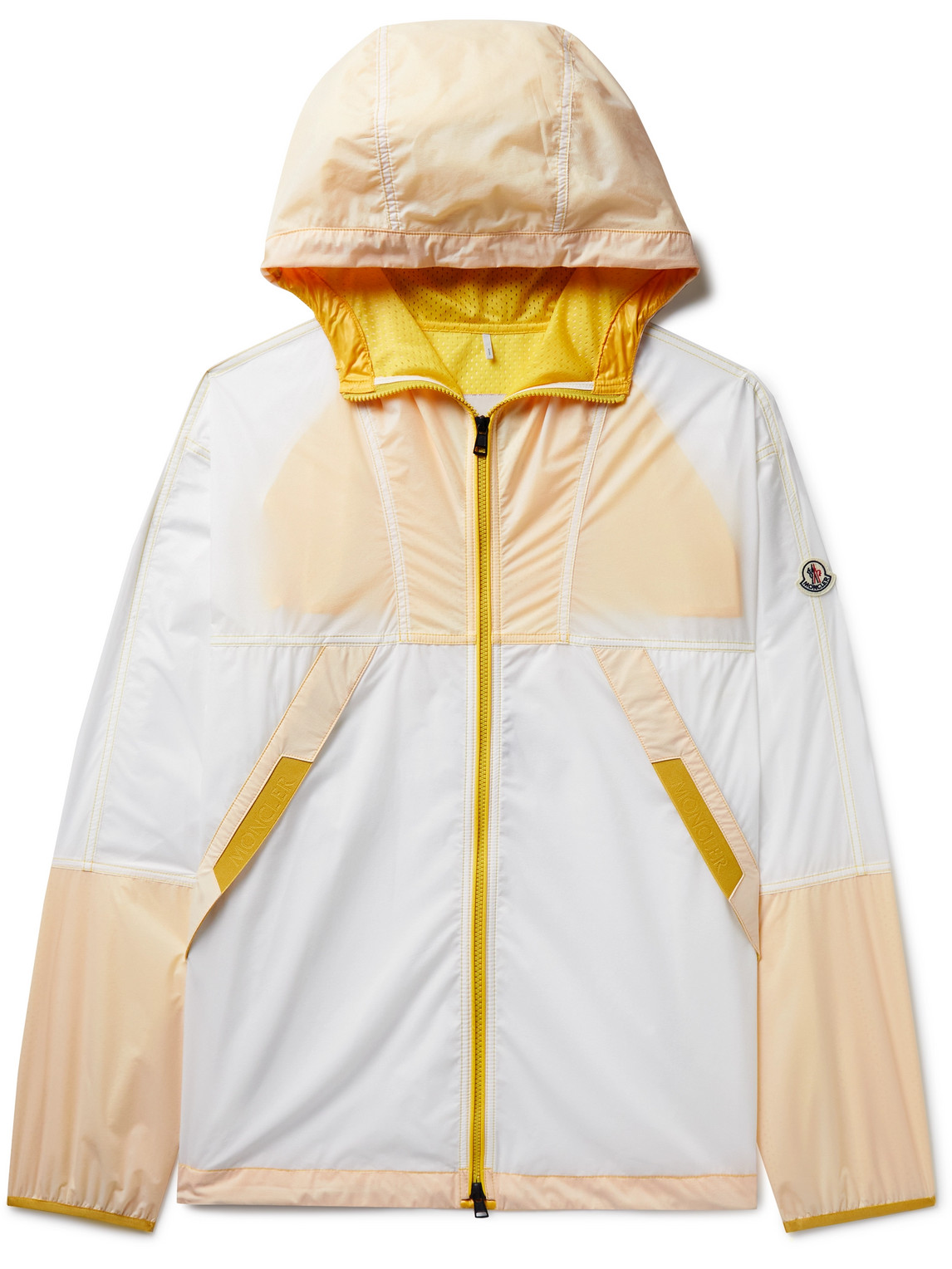 Moncler - Doi Logo-Appliquéd Webbing-Trimmed Nylon Hooded Jacket - Men - White - 2