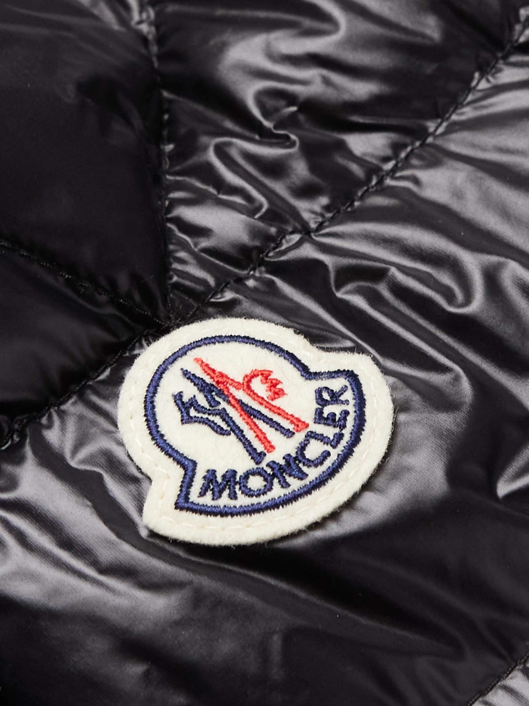 MONCLER Acorus Logo-Appliquéd Quilted Glossed-Shell Down Jacket