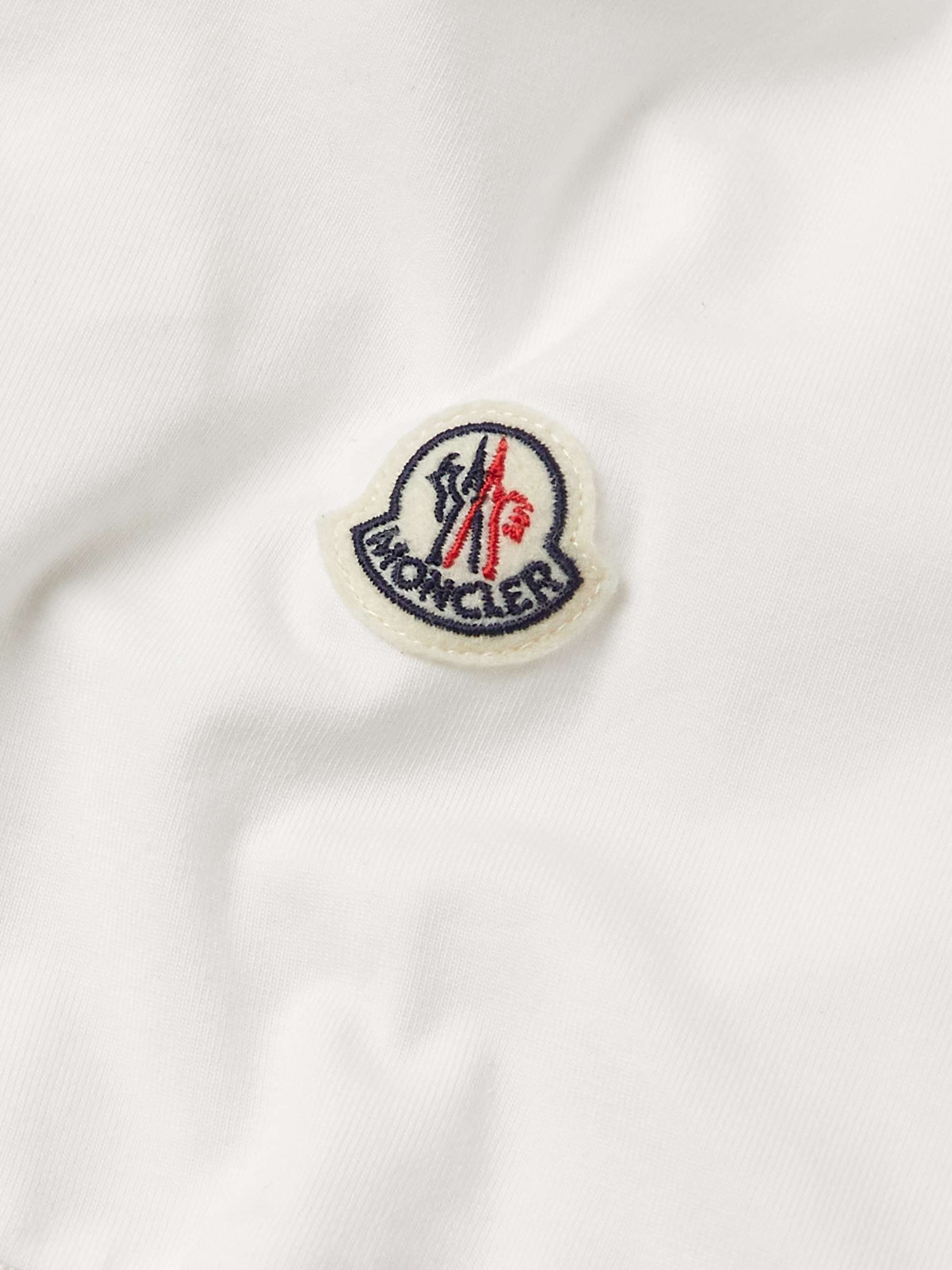 MONCLER Slim-Fit Logo-Appliquéd Contrast-Tipped Cotton-Blend Jersey T-Shirt