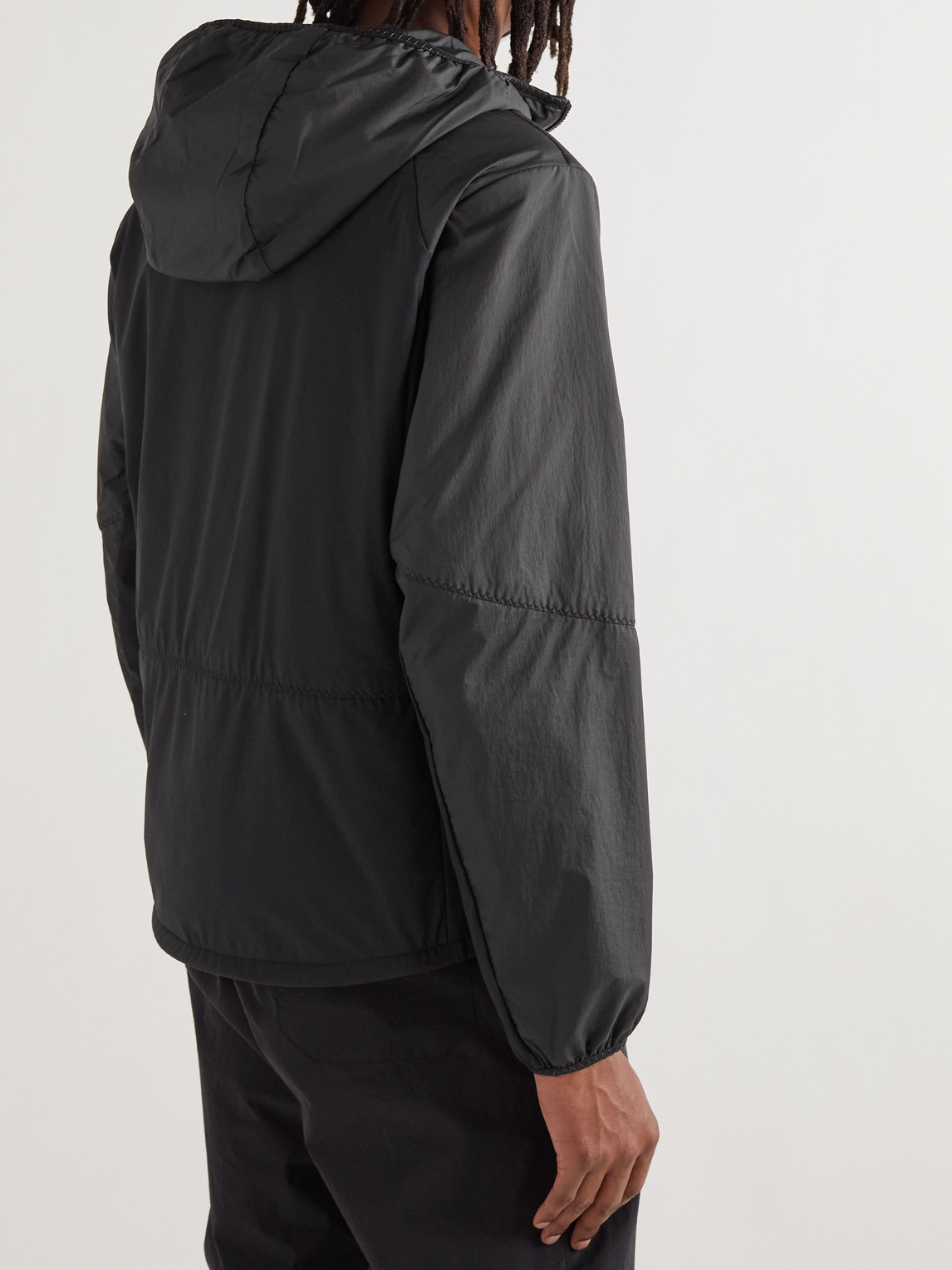 MONCLER ICHIRO LOGO-PRINT PADDED NYLON-RIPSTOP HOODED JACKET