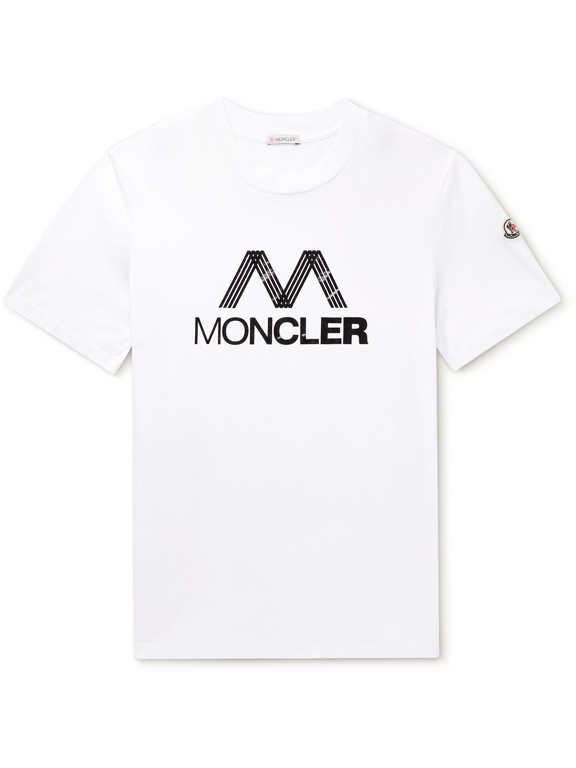 Moncler - Logo-Print Cotton-Jersey T-Shirt - Men - White - M