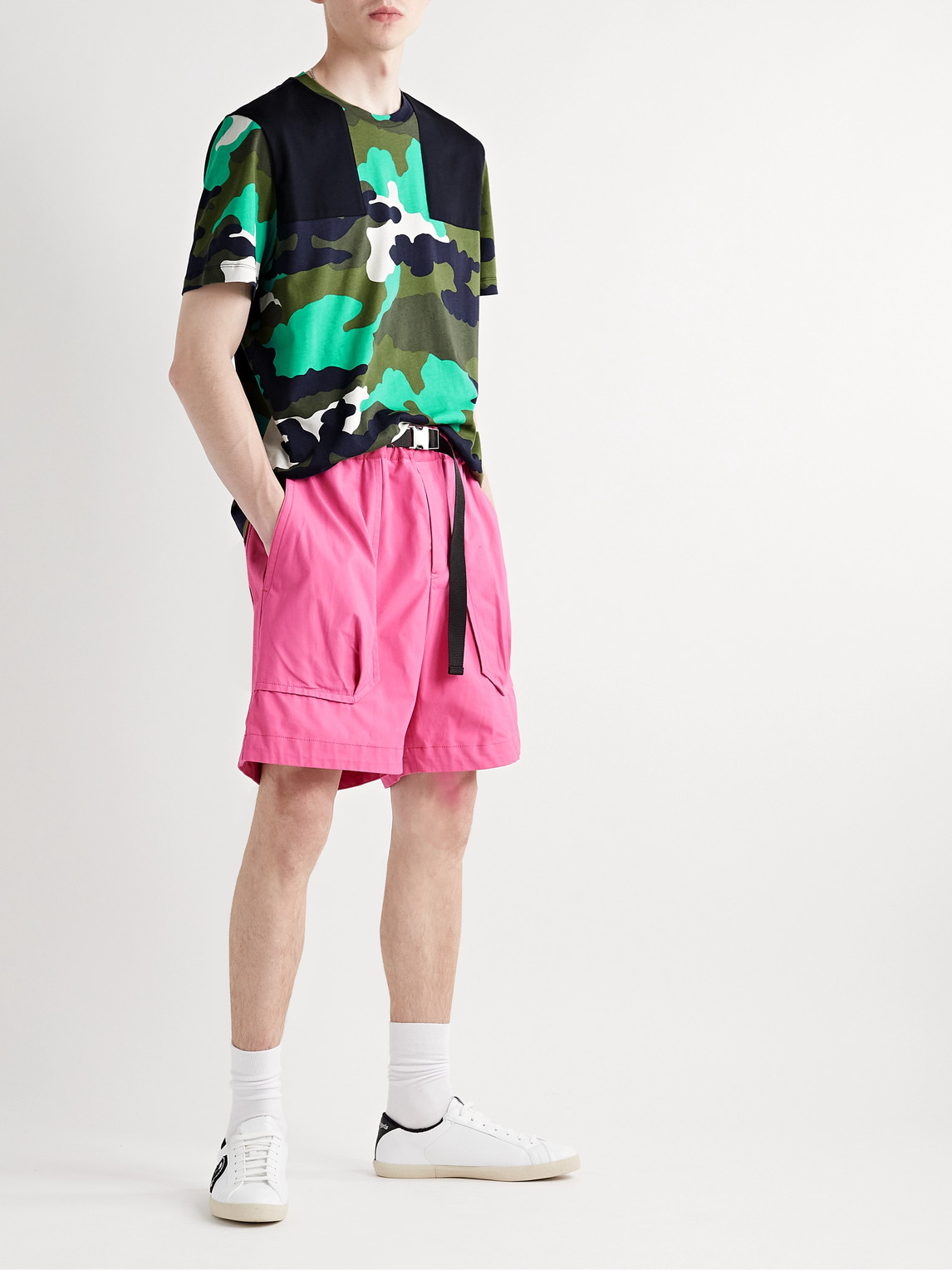 MONCLER CAMOUFLAGE-PRINT COTTON-JERSEY T-SHIRT