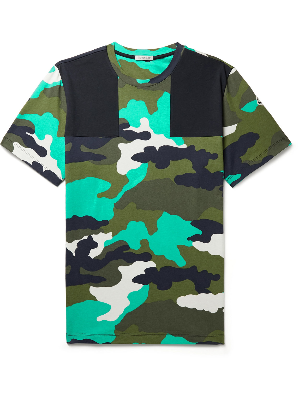 MONCLER CAMOUFLAGE-PRINT COTTON-JERSEY T-SHIRT