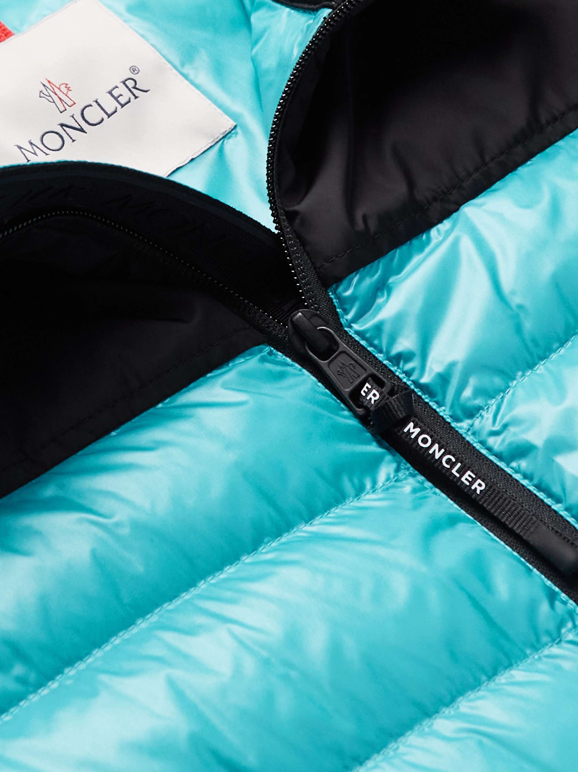 MONCLER Ortac Logo-Appliquéd Colour-Block Quilted Shell Down Gilet