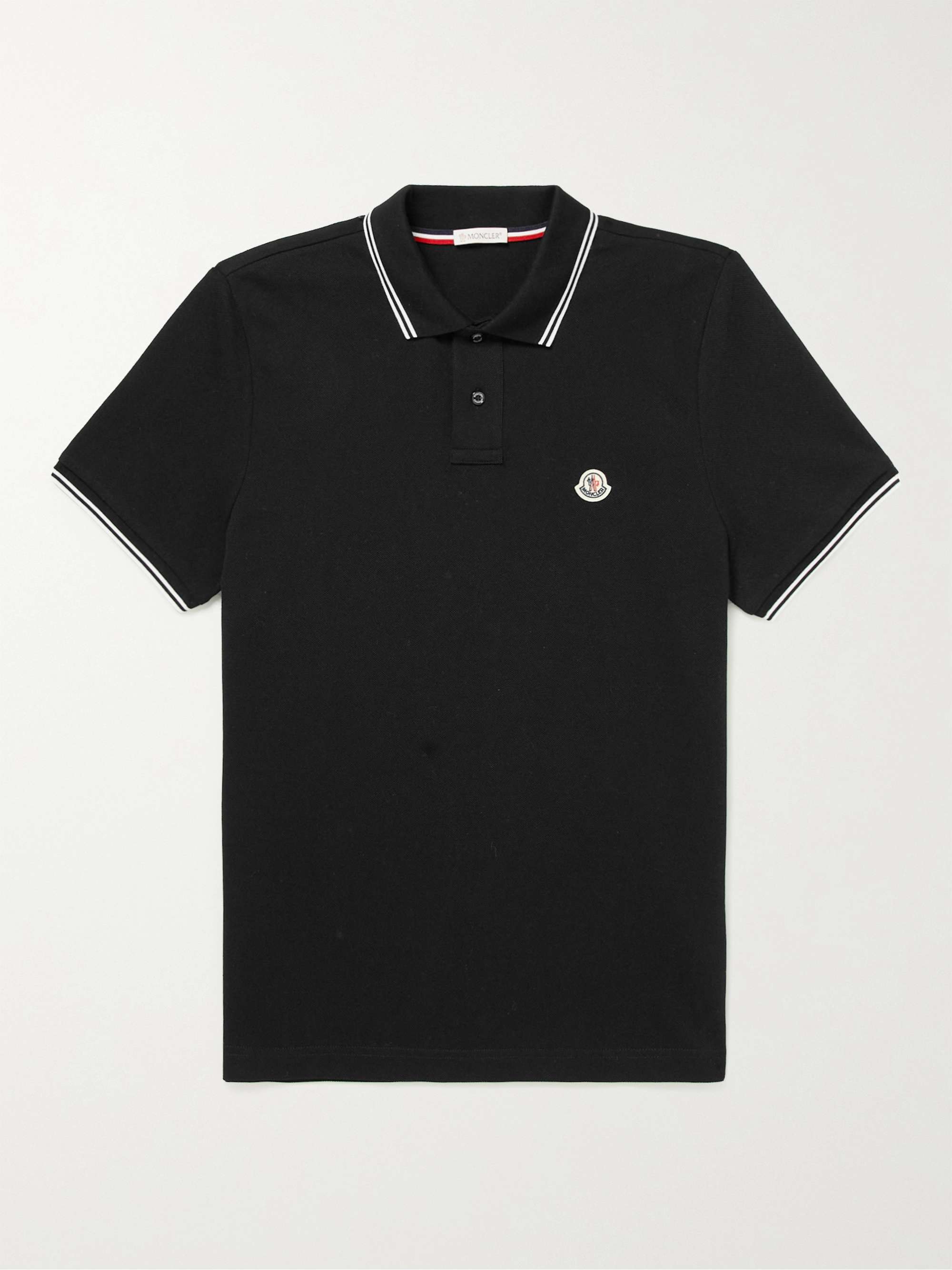 MONCLER Logo-Appliquéd Cotton-Piqué Polo Shirt for Men | MR PORTER