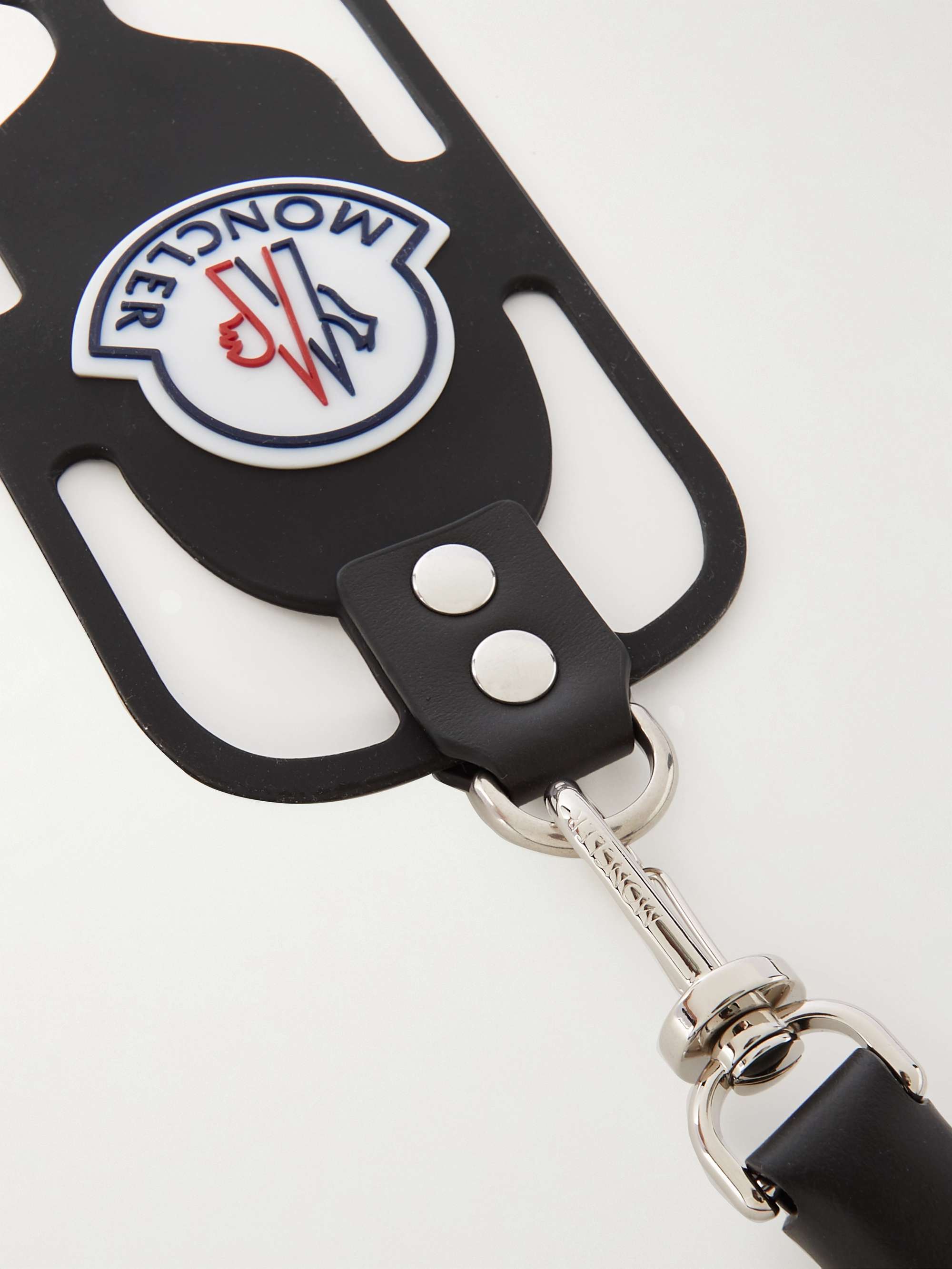 MONCLER Logo-Appliquéd PVC iPhone 13 Case with Lanyard