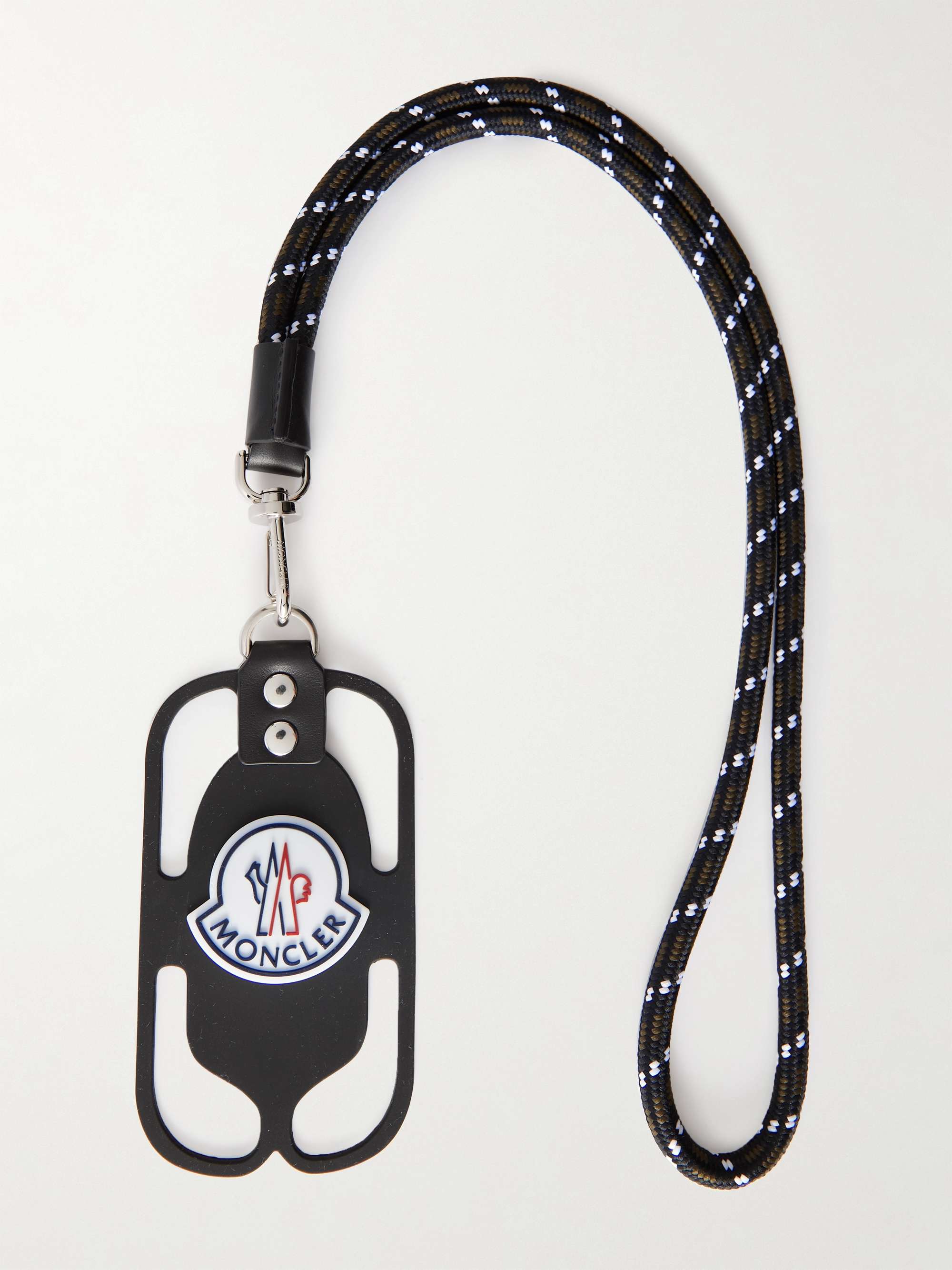 MONCLER Logo-Appliquéd PVC iPhone 13 Case with Lanyard