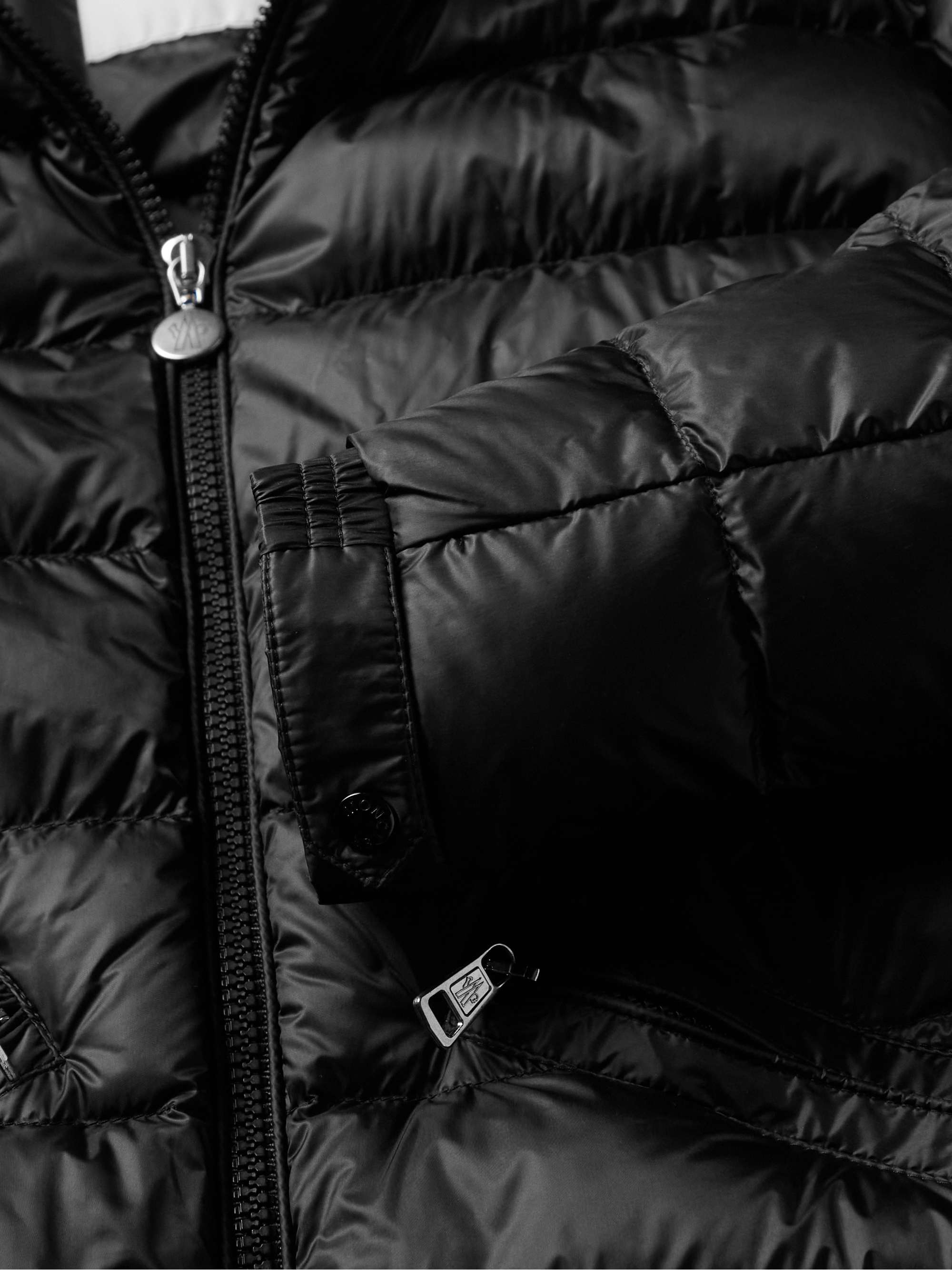 MONCLER Agay Slim-Fit Logo-Appliquéd Quilted Nylon Down Jacket for Men ...