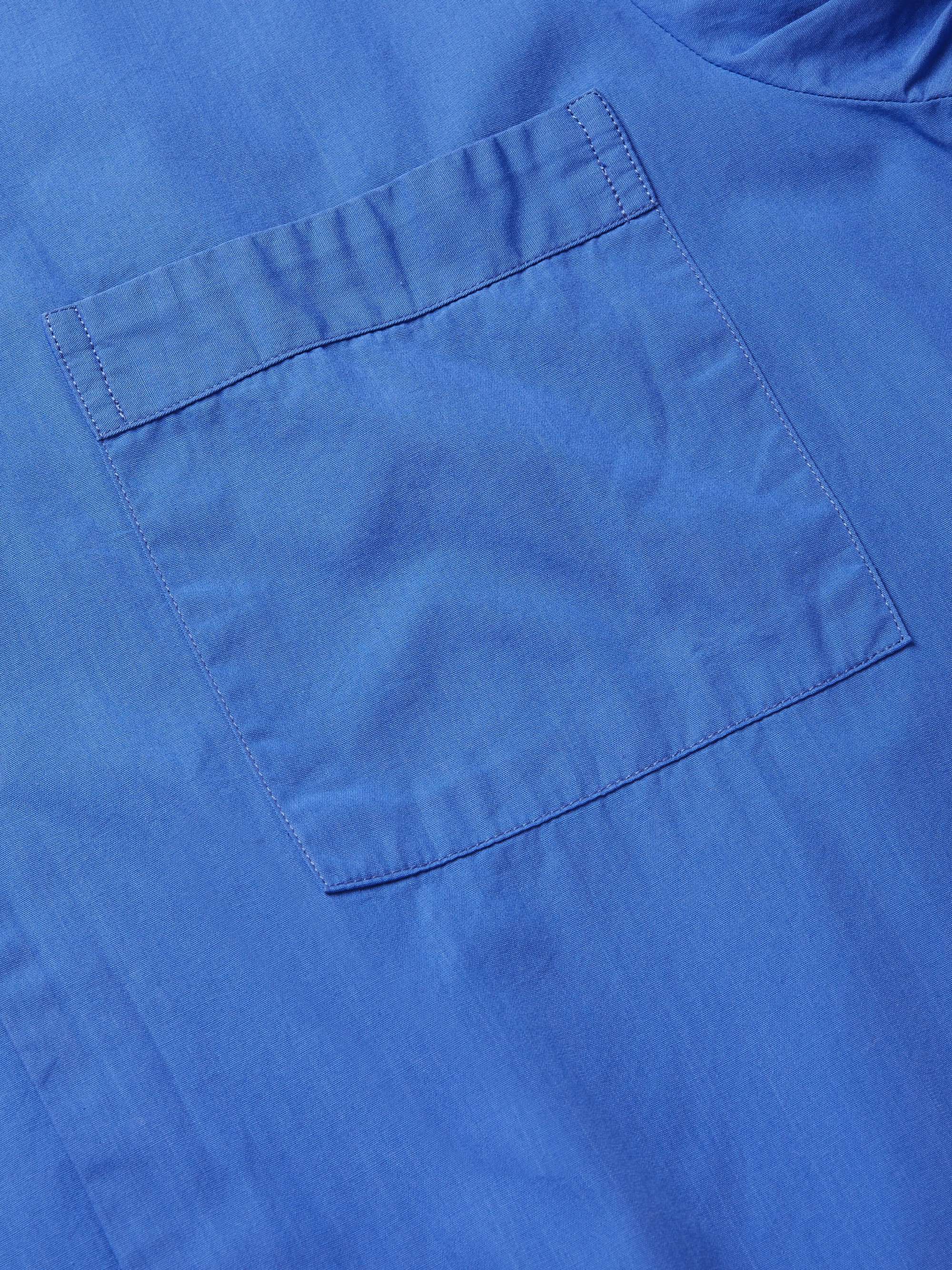 TEKLA Camp-Collar Organic Cotton-Poplin Pyjama Shirt
