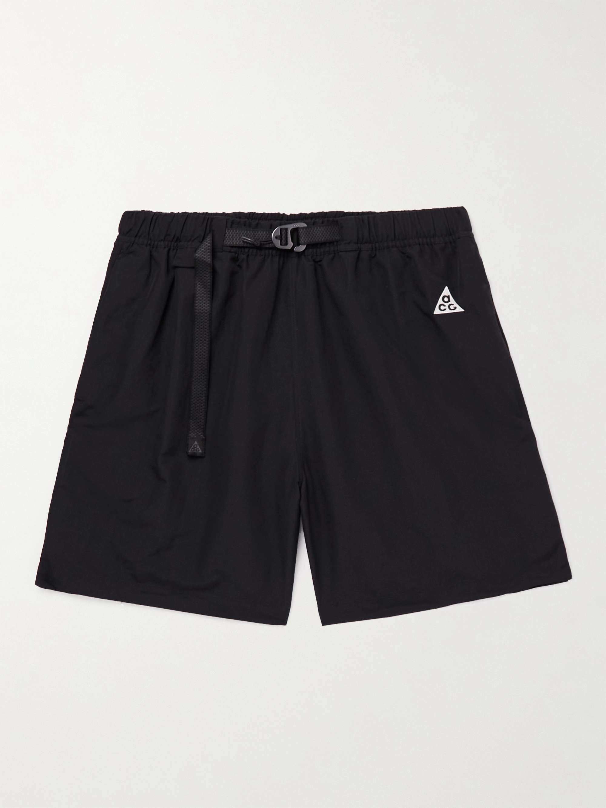 NIKE ACG Straight-Leg Logo-Embroidered Belted Nylon Shorts for Men | MR ...