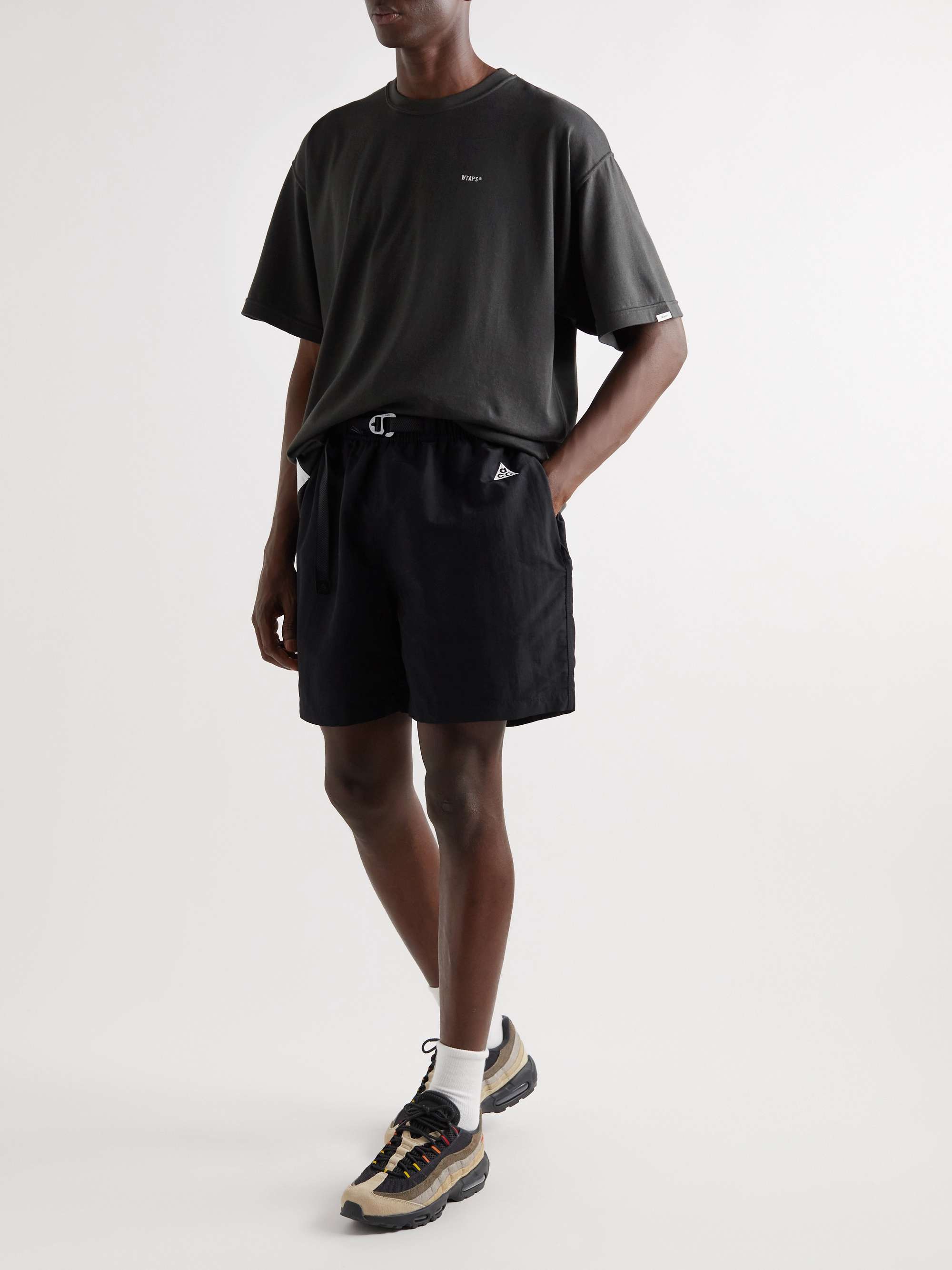 NIKE ACG Straight-Leg Logo-Embroidered Belted Nylon Shorts for Men