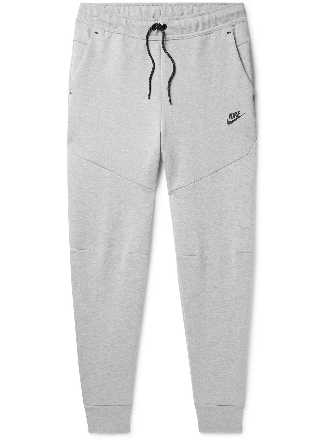 NIKE SPORTSWEAR TAPERED LOGO-PRINT COTTON-BLEND TECH-FLEECE SWEATPANTS