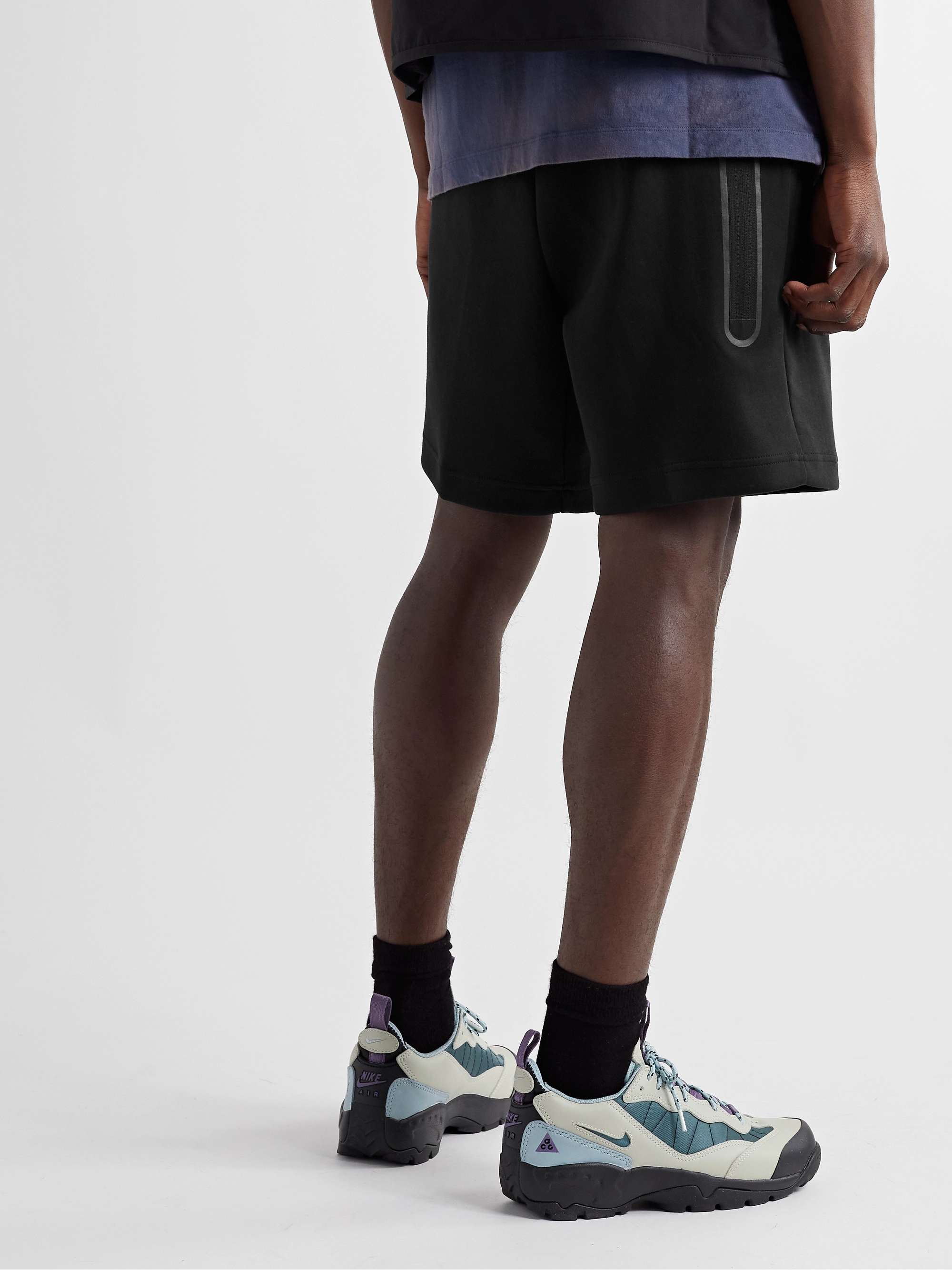 NIKE Straight-Leg Cotton-Blend Tech-Fleece Drawstring Shorts