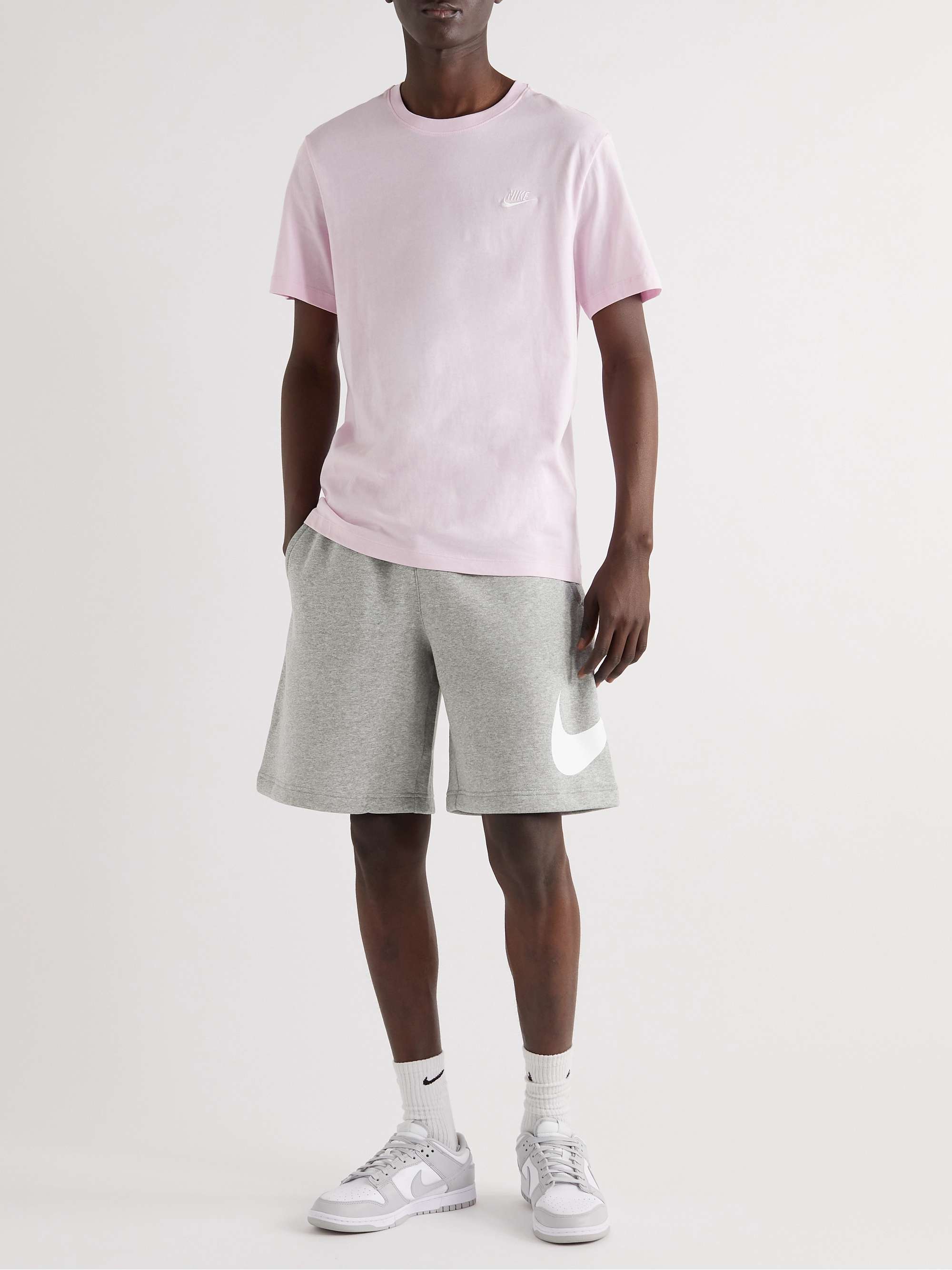 NIKE Sportswear Club Wide-Leg Cotton-Blend Jersey Cargo Shorts for