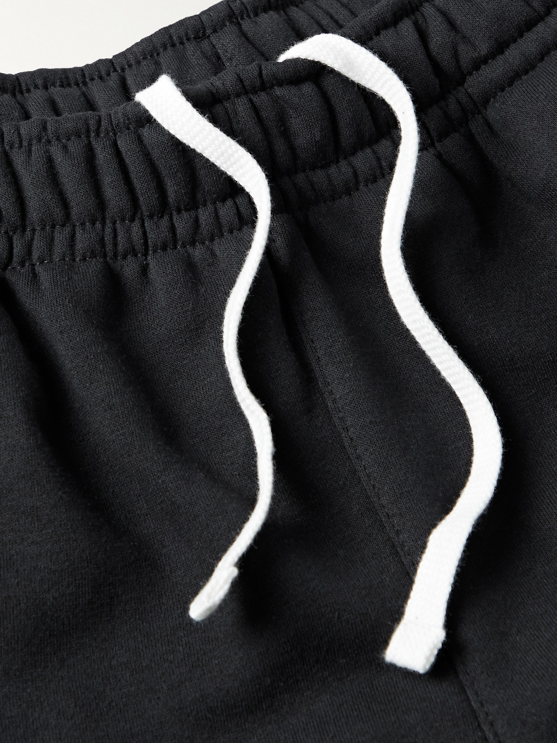 Shop Nike Sportswear Club Straight-leg Logo-print Cotton-blend Jersey Shorts In Black