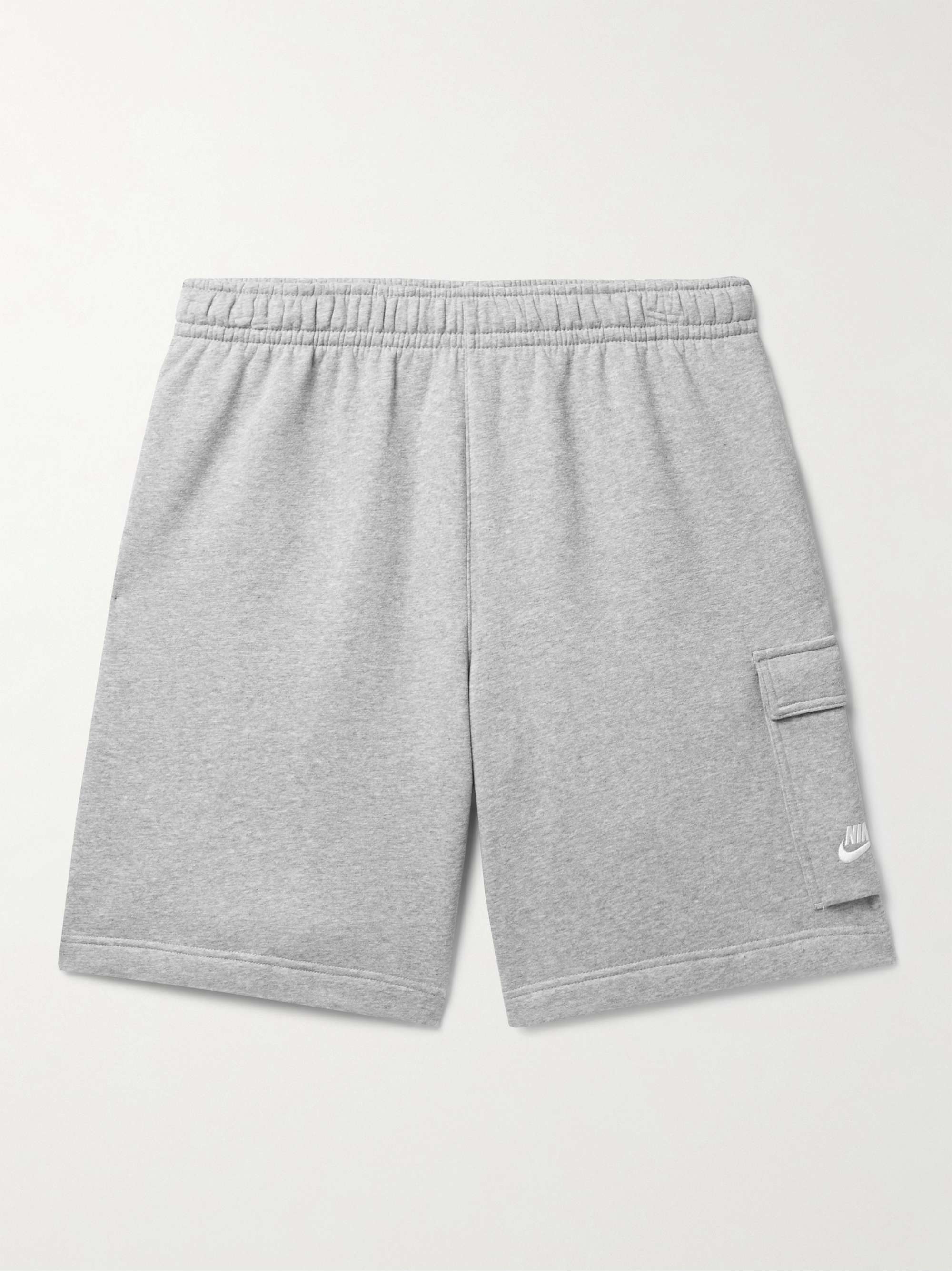 NIKE Sportswear Club Wide-Leg Cotton-Blend Jersey Cargo Shorts for