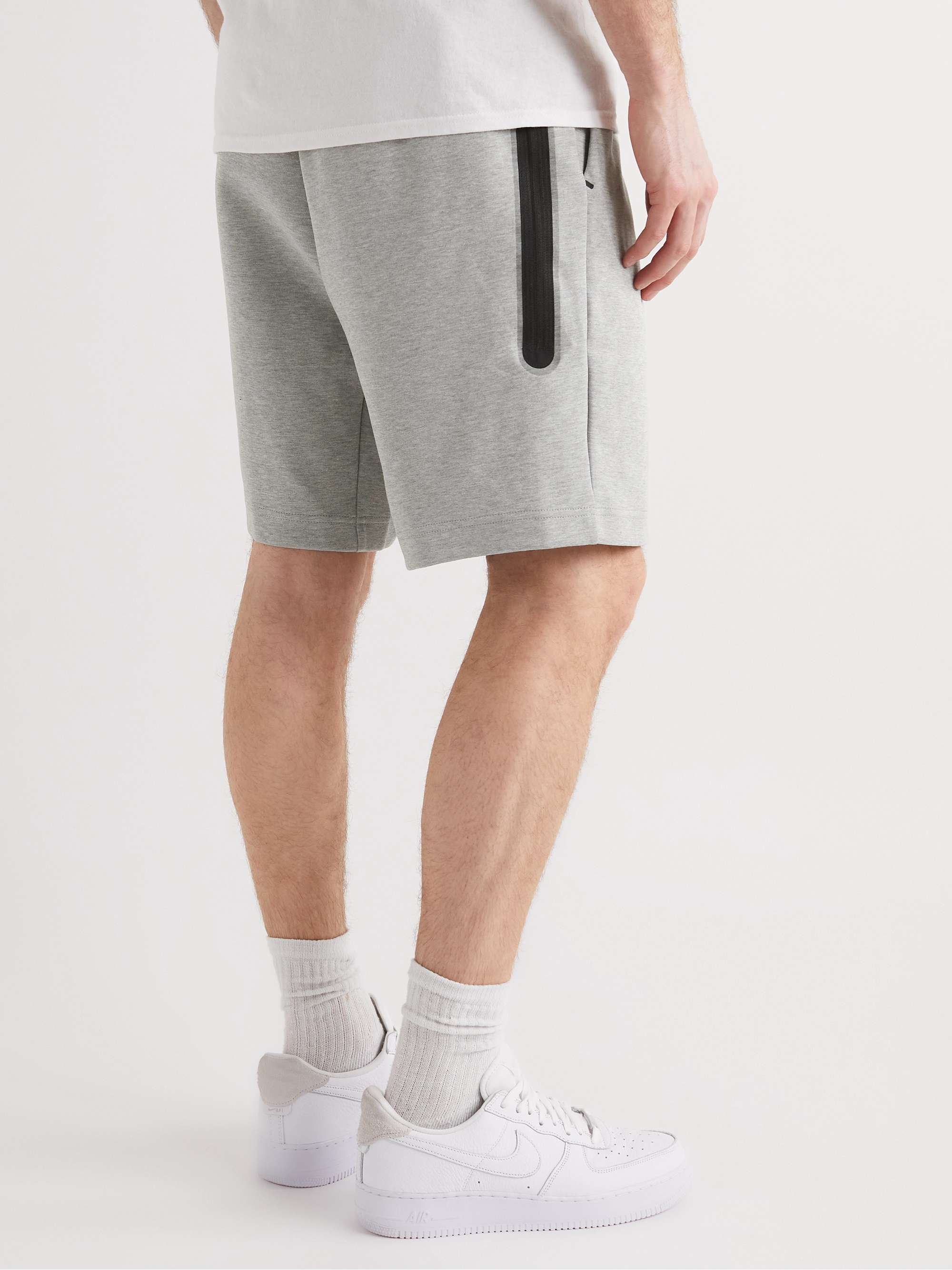 NIKE Straight-Leg Cotton-Blend Tech-Fleece Drawstring Shorts