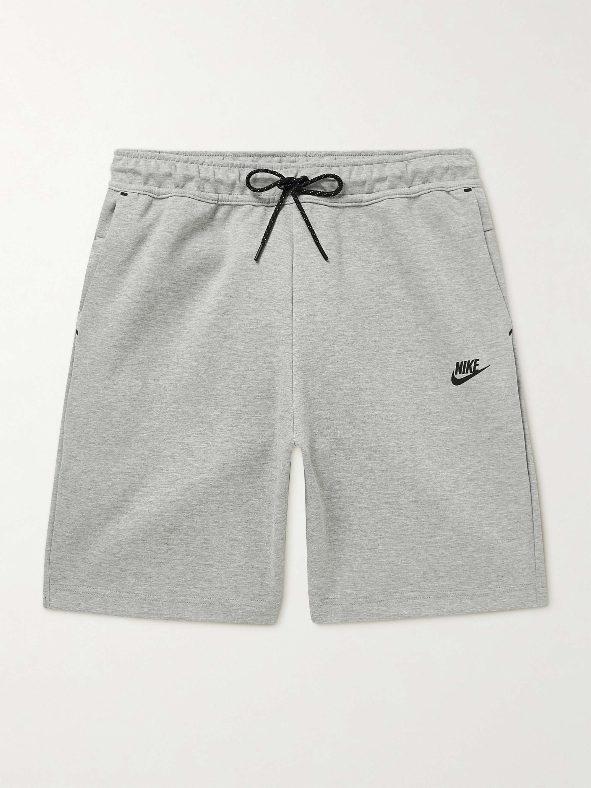 NIKE Straight-Leg Cotton-Blend Tech-Fleece Drawstring Shorts for