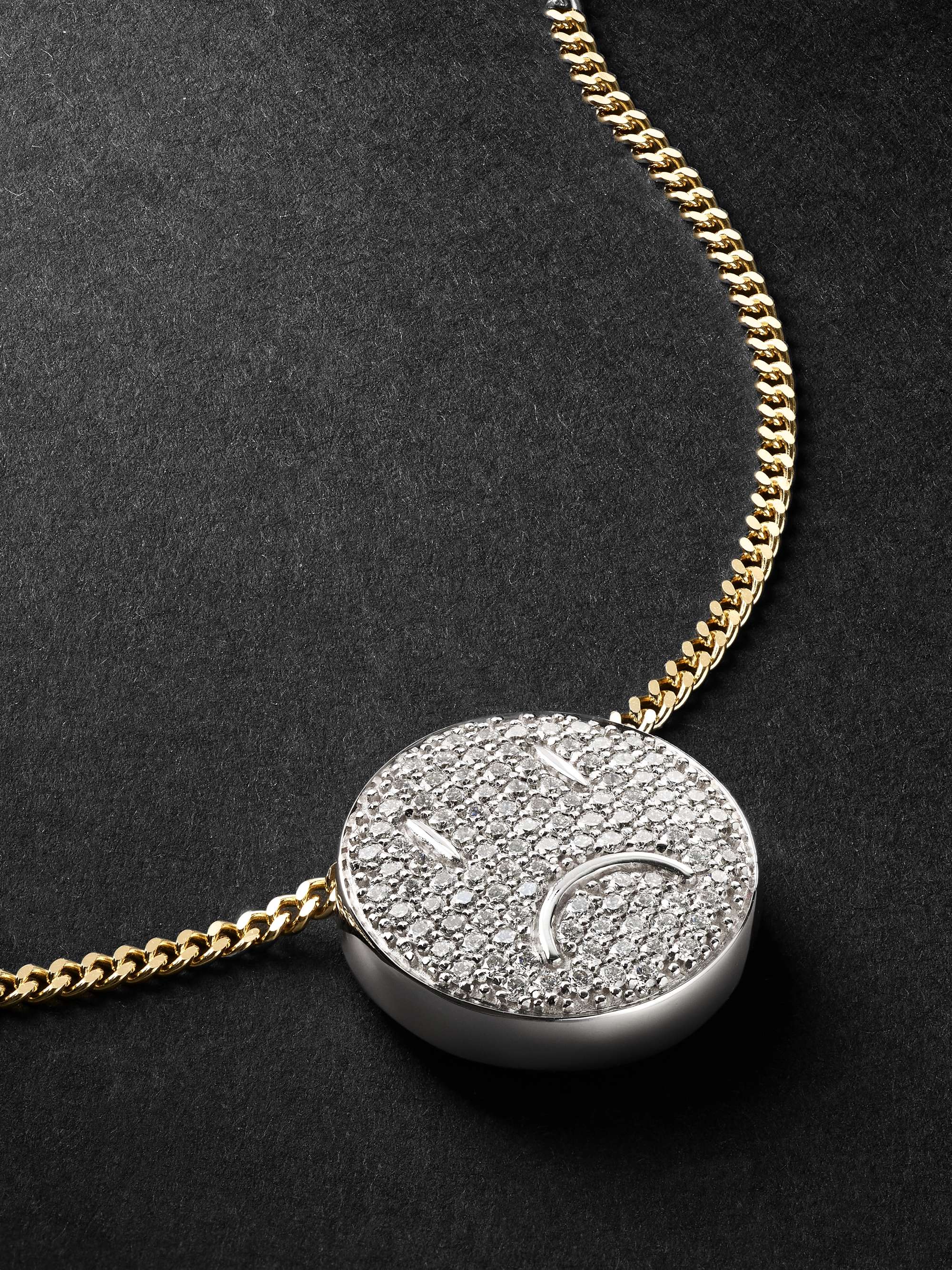 EÉRA Smile Gold and Silver Diamond Necklace