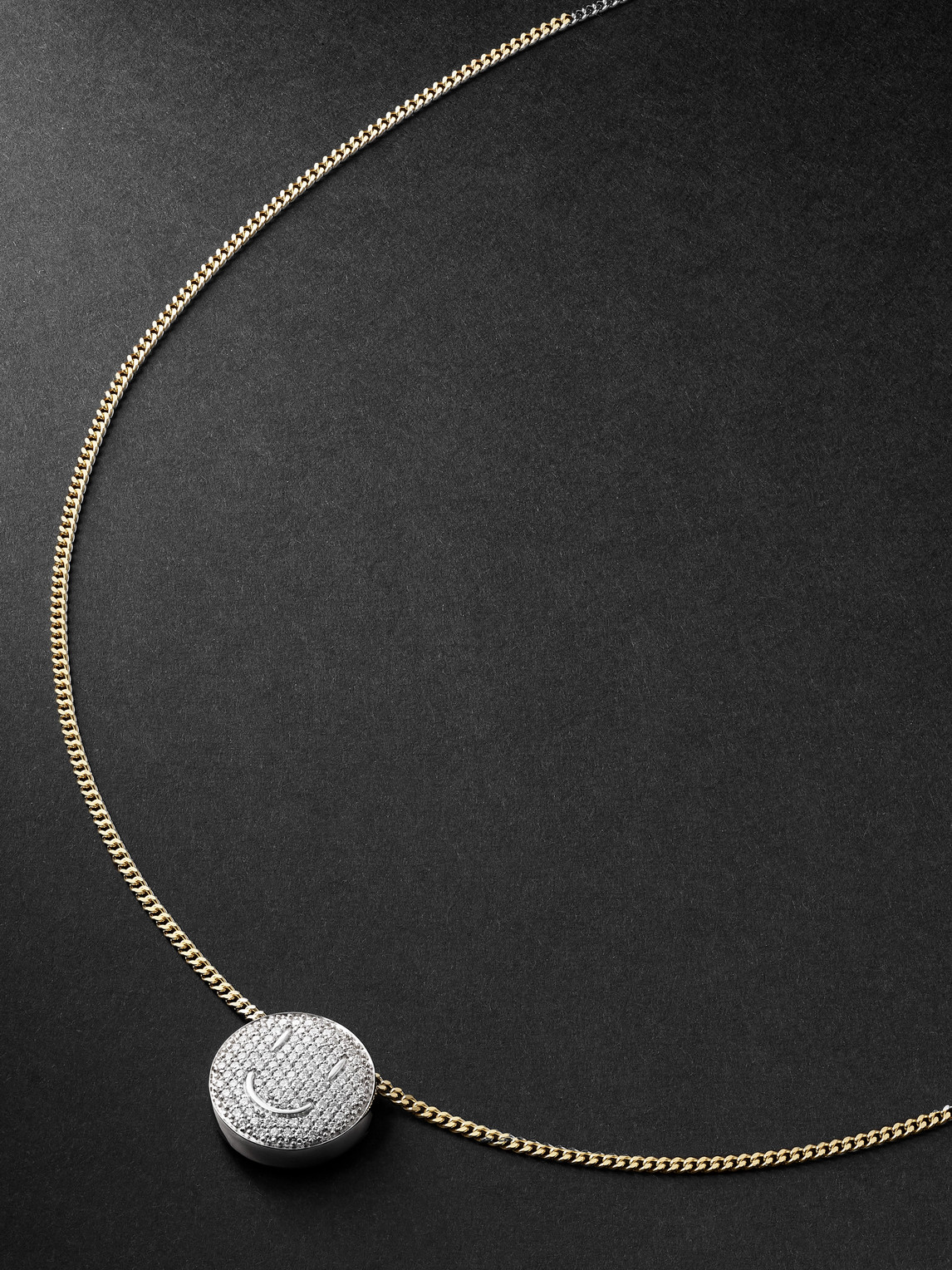 Eéra Smile Gold And Silver Diamond Necklace