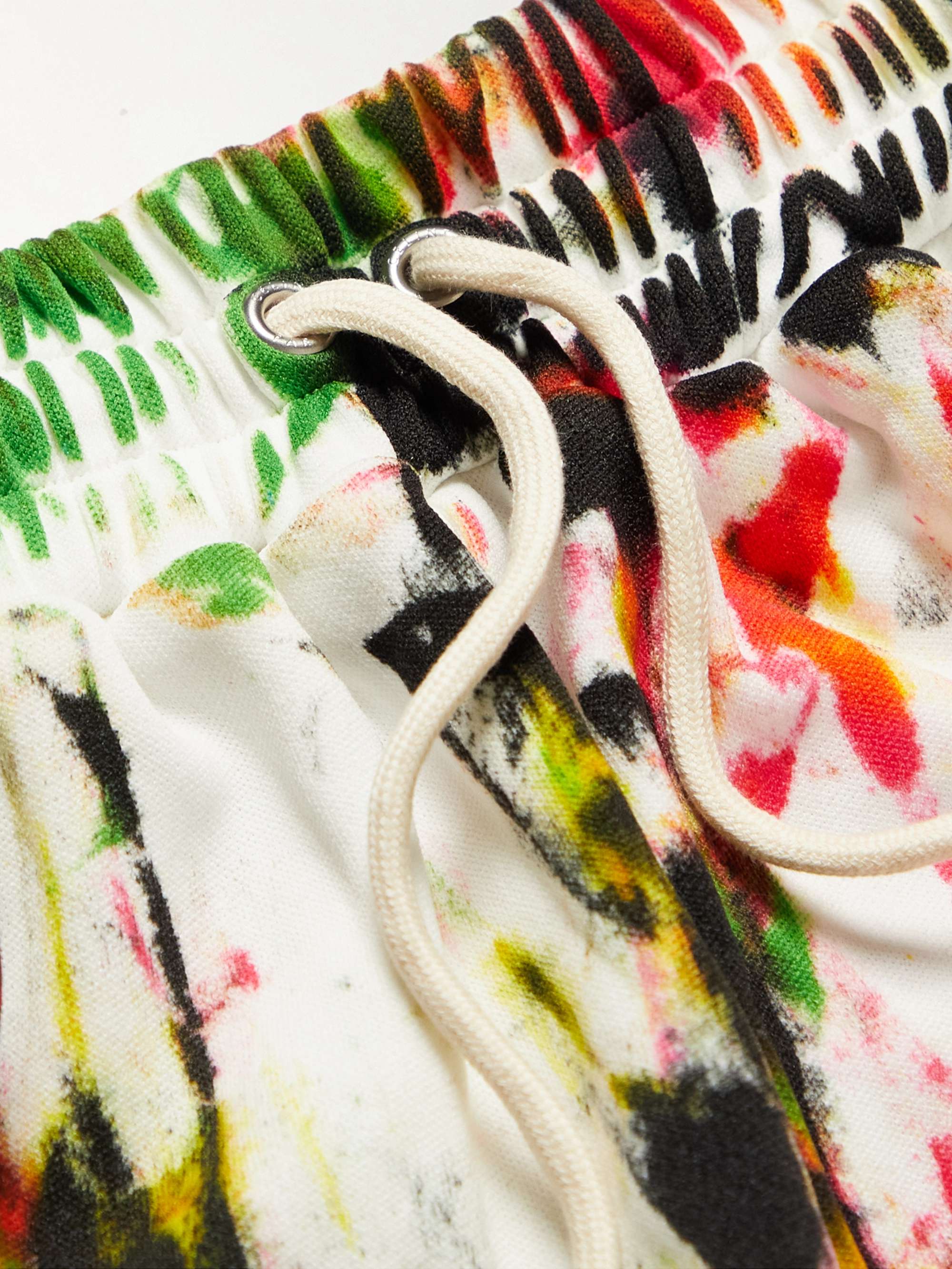 CELINE Wide-Leg Tiger-Print Cotton-Jersey Drawstring Shorts