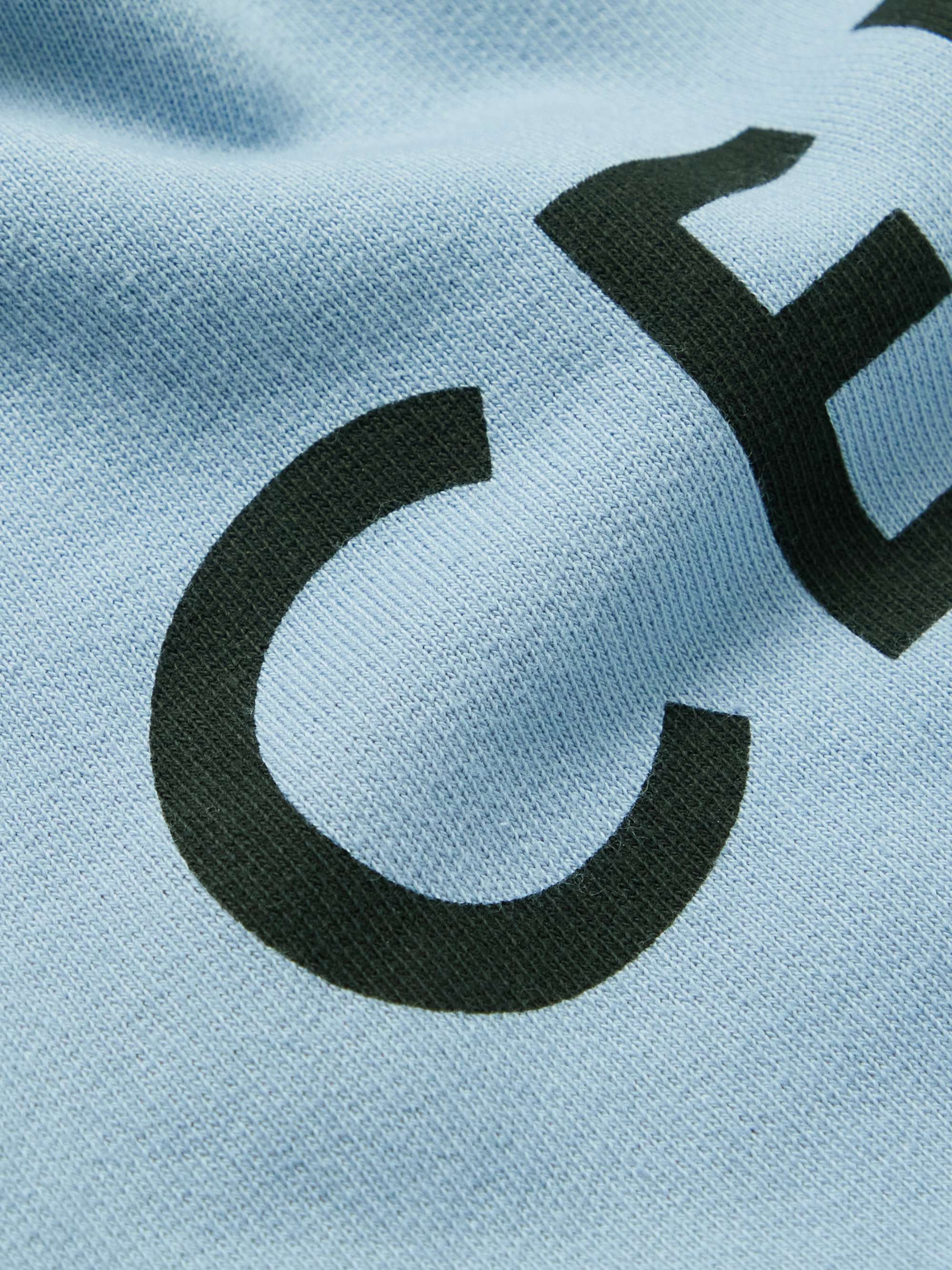 CELINE HOMME Logo-Print Cotton-Jersey Hoodie