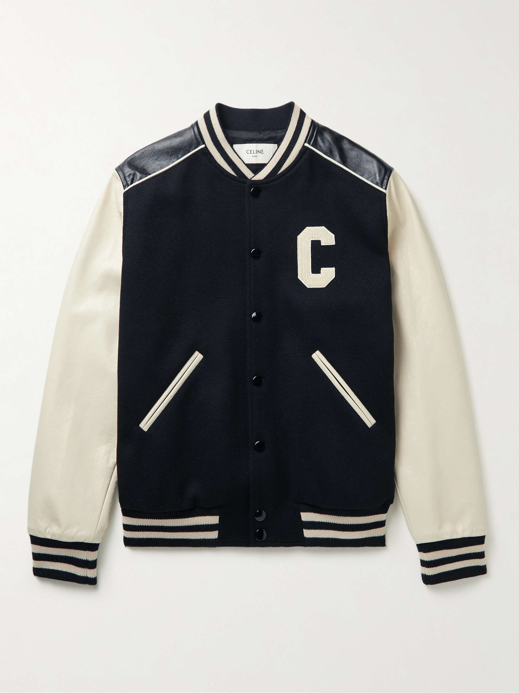 CELINE HOMME レザー ボンバー ジャケット オーバーサイズ ロゴ CELINE HOMME レザー ボンバー ジャケット オーバーサイズ ロゴ