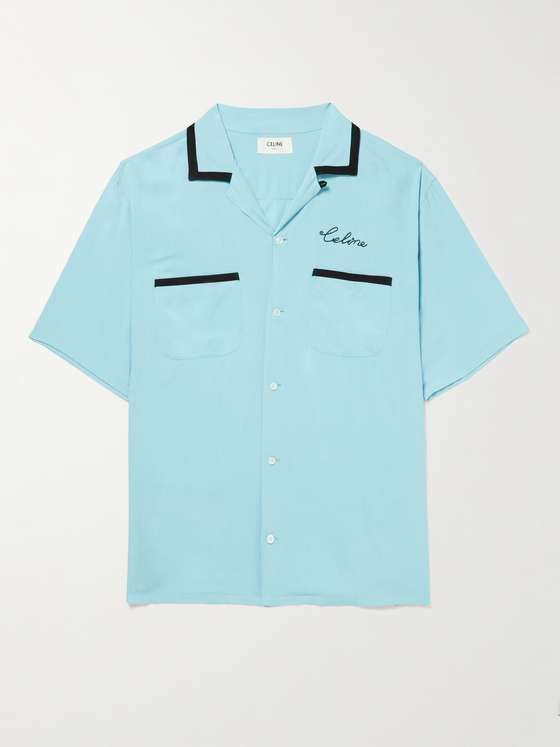 mrporter.com | Camp-Collar Logo-Embroidered Twill Shirt