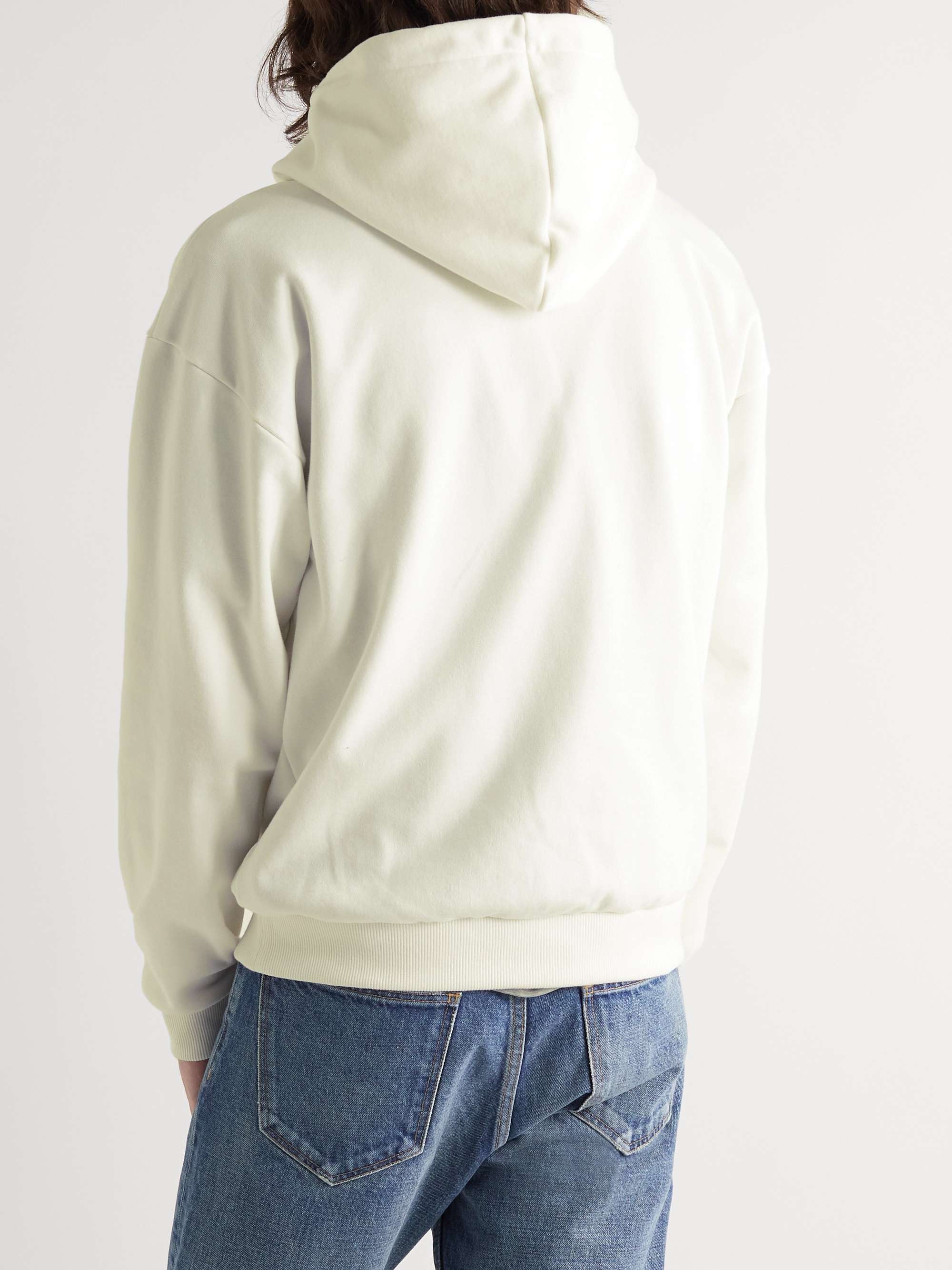 CELINE Oversized Logo-Print Cotton-Blend Jersey Hoodie