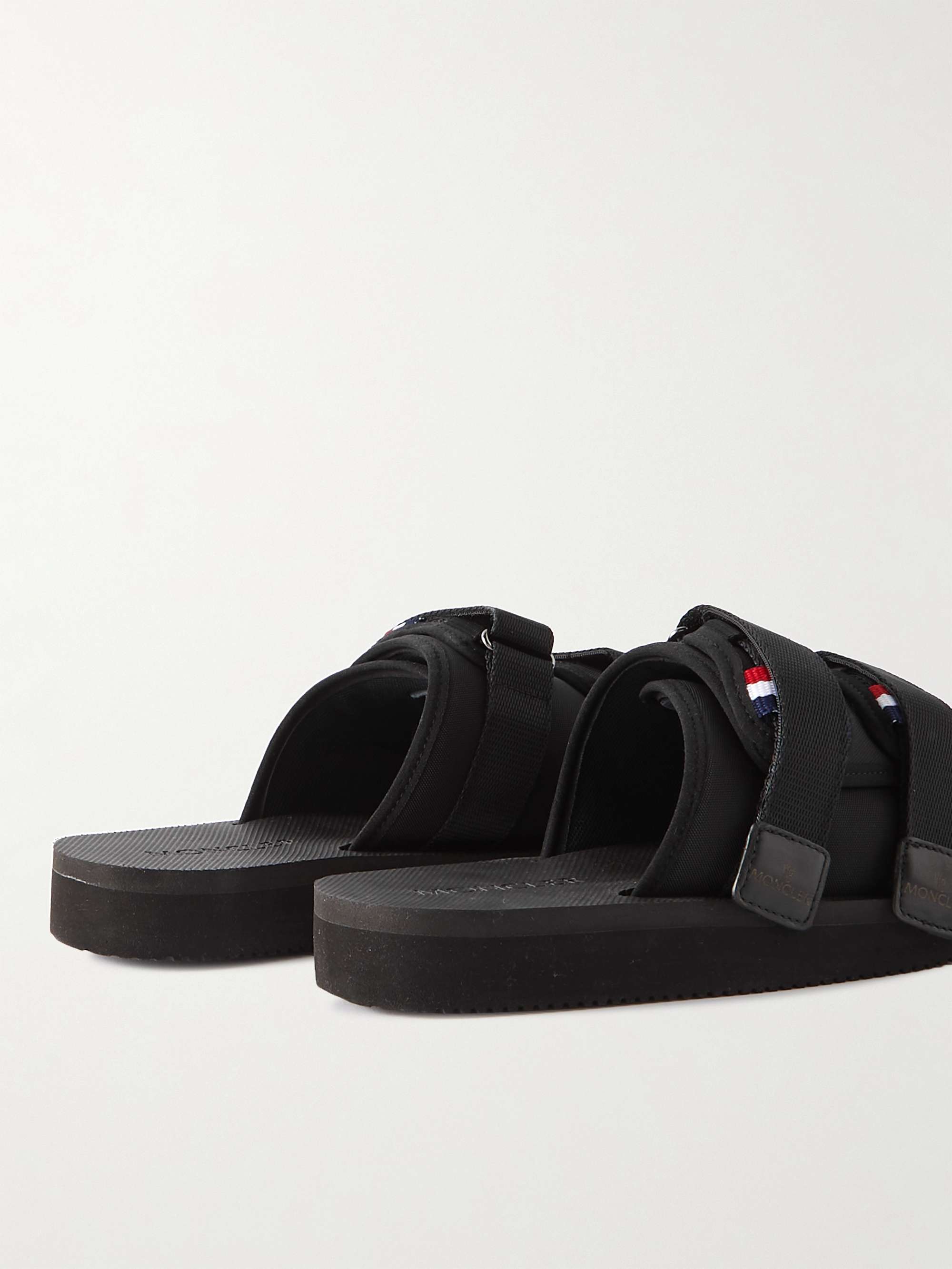 MONCLER Nylon and Rubber Slides