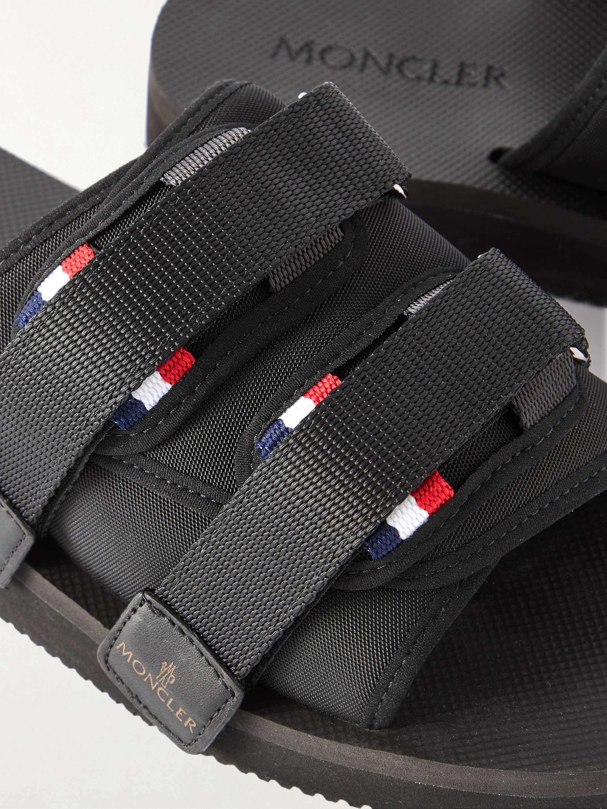 MONCLER Nylon and Rubber Slides