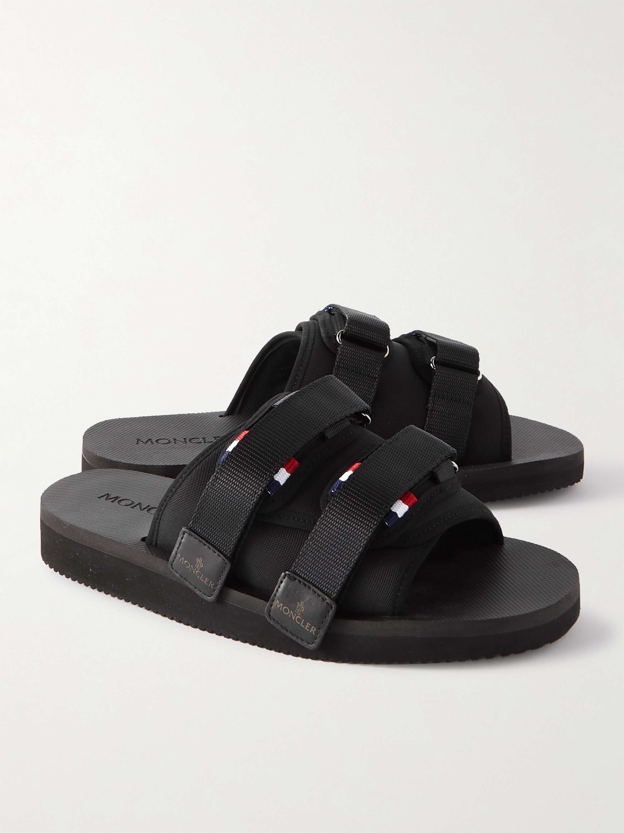 MONCLER Nylon and Rubber Slides