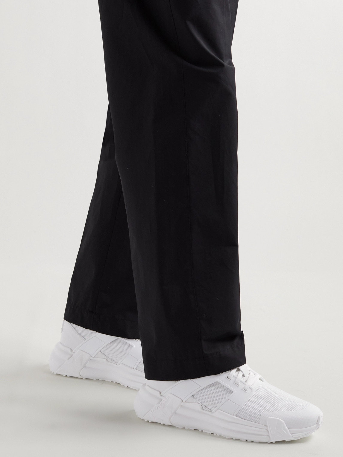 Moncler Lunarove Rubber And Leather-trimmed Neoprene Sneakers In White