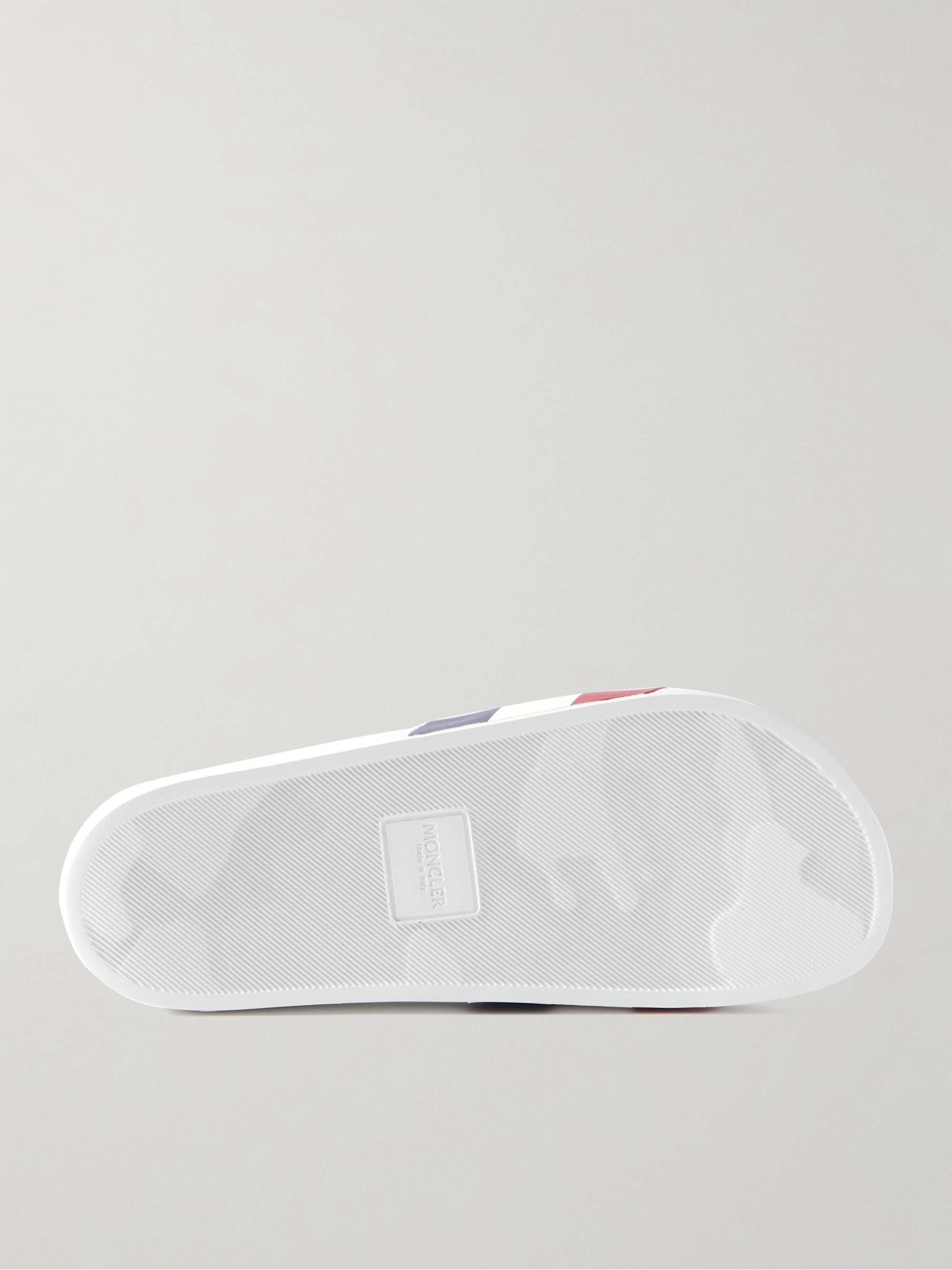 MONCLER Basile Logo-Embossed Striped Rubber Slides