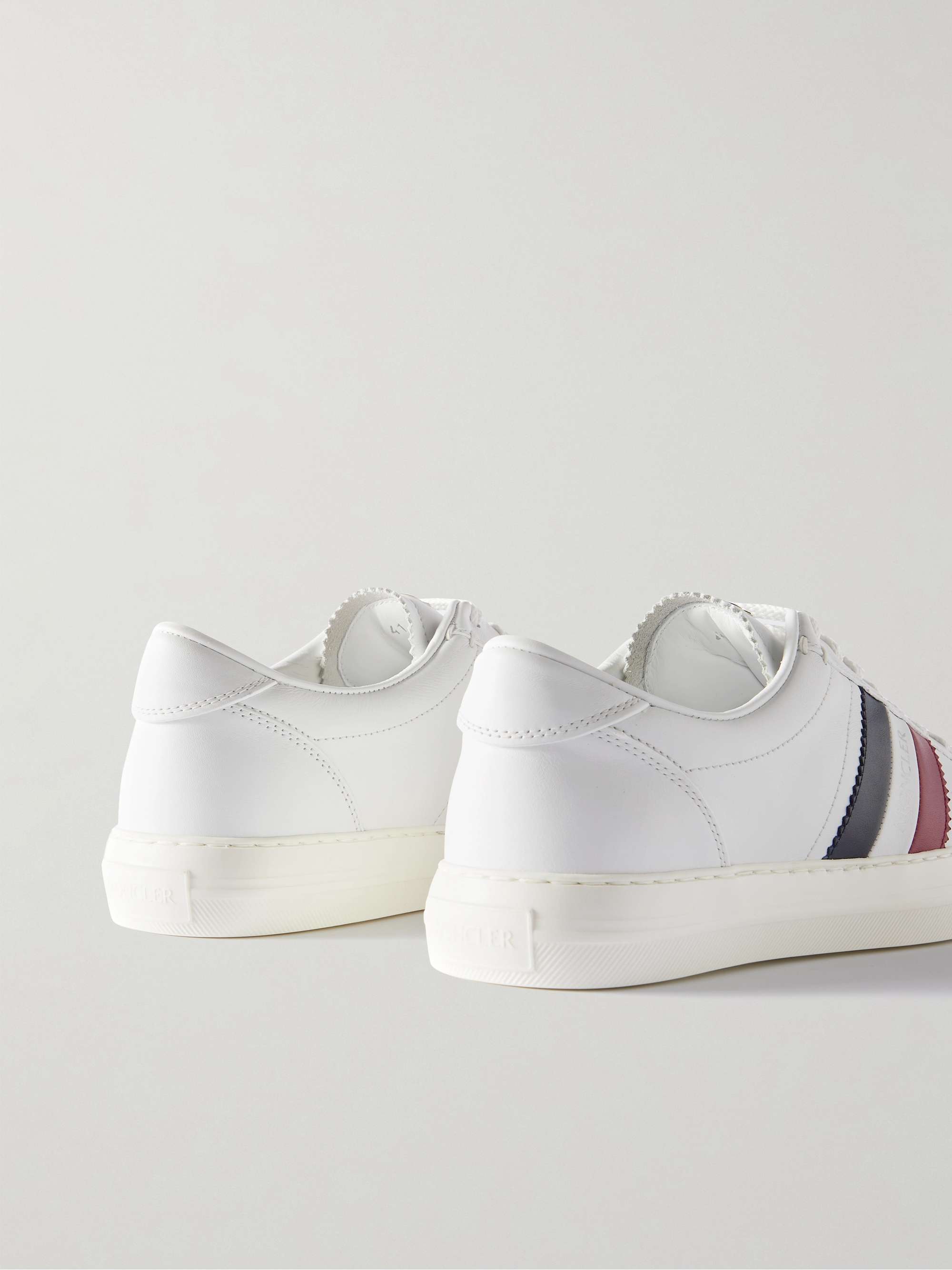 MONCLER New Monaco Striped Leather Sneakers for Men | MR PORTER MONCLER New Monaco Striped Leather Sneakers for Men | MR PORTER