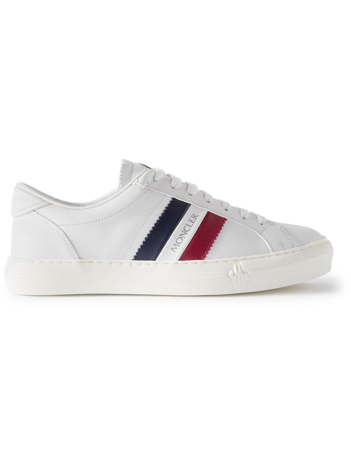 Moncler - New Monaco Striped Leather Sneakers - Men - White - EU 41