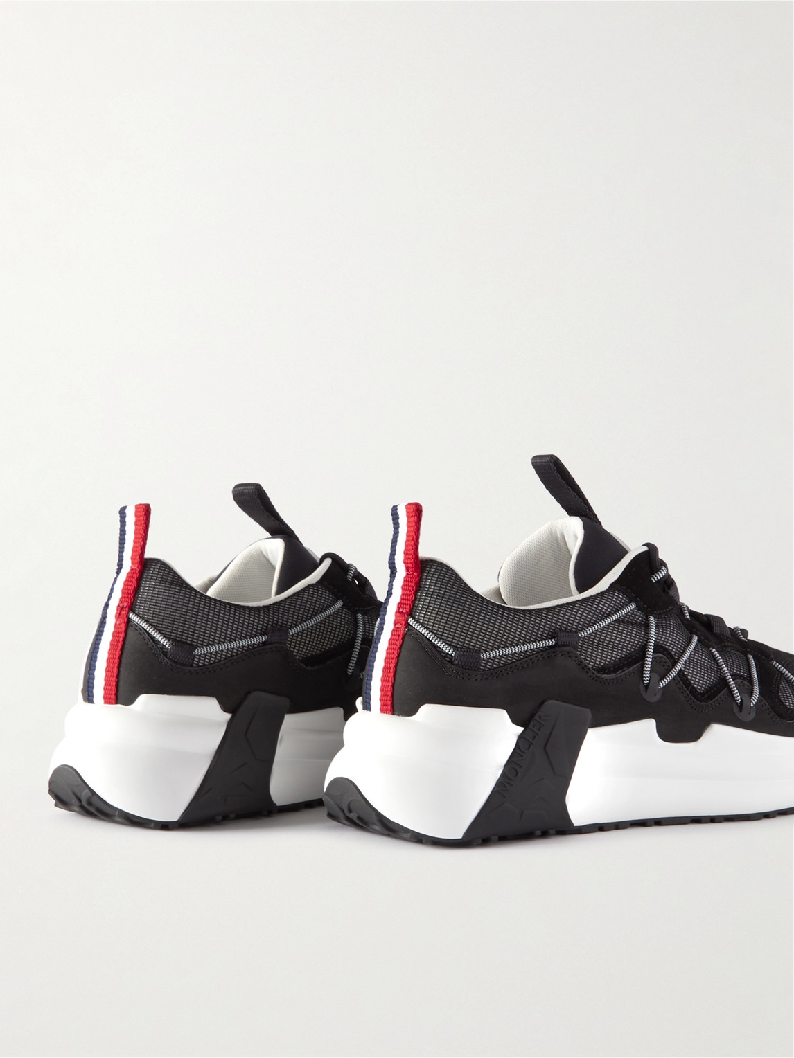Moncler Black Compassor Low-top Sneakers In Black