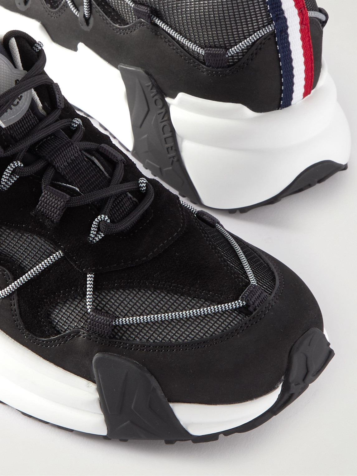 Moncler Black Compassor Low-top Sneakers In Black