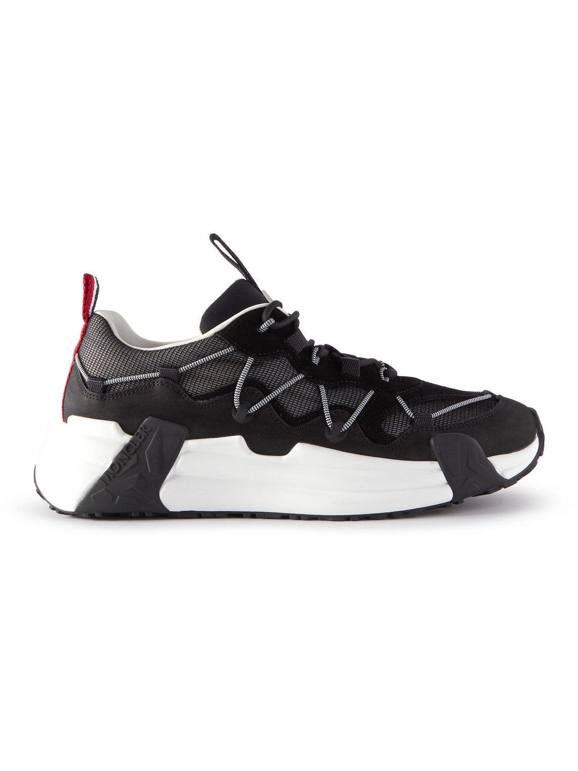 Moncler Black Compassor Low-top Sneakers In Black