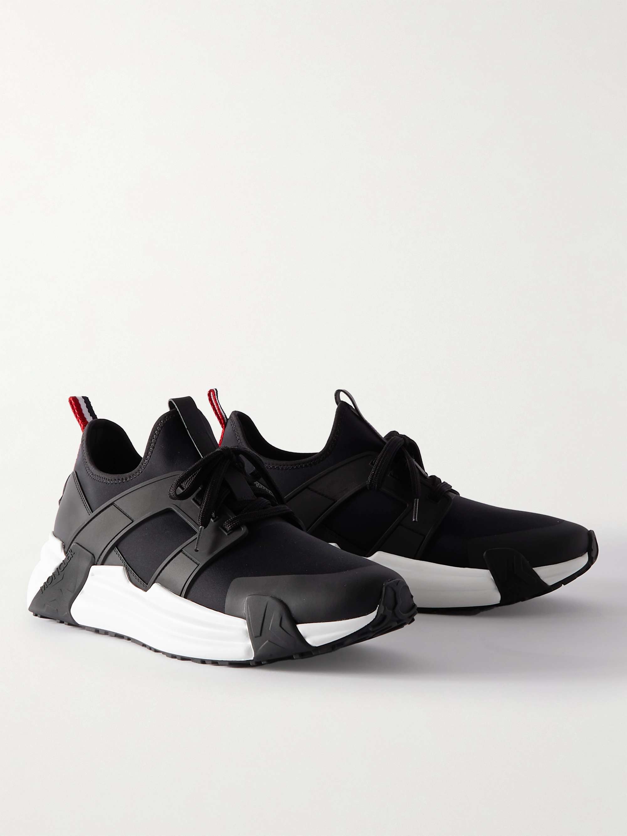MONCLER Lunarove Rubber and Leather-Trimmed Neoprene Sneakers