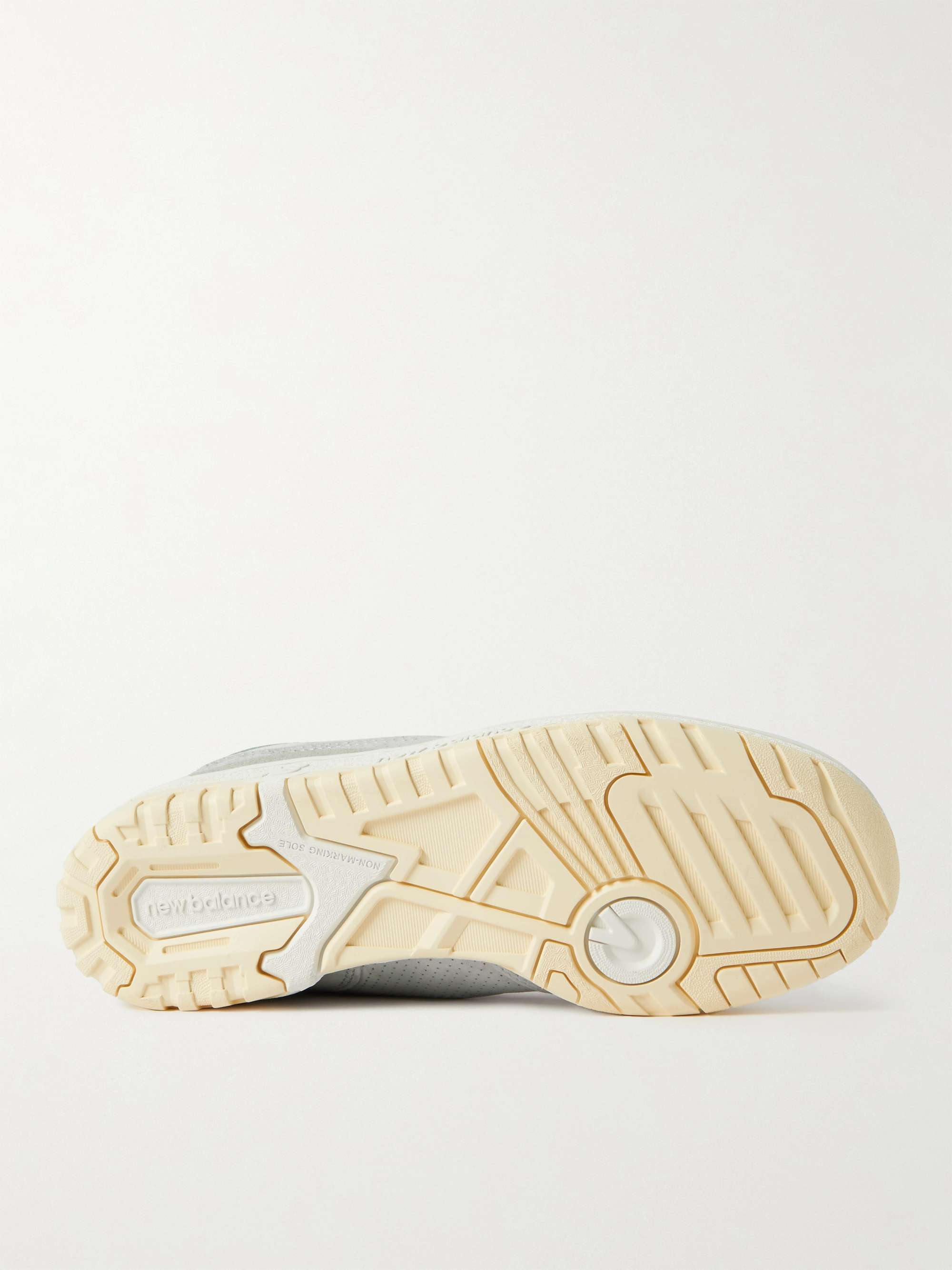NEW BALANCE 550 Mesh and Leather-Trimmed Suede Sneakers