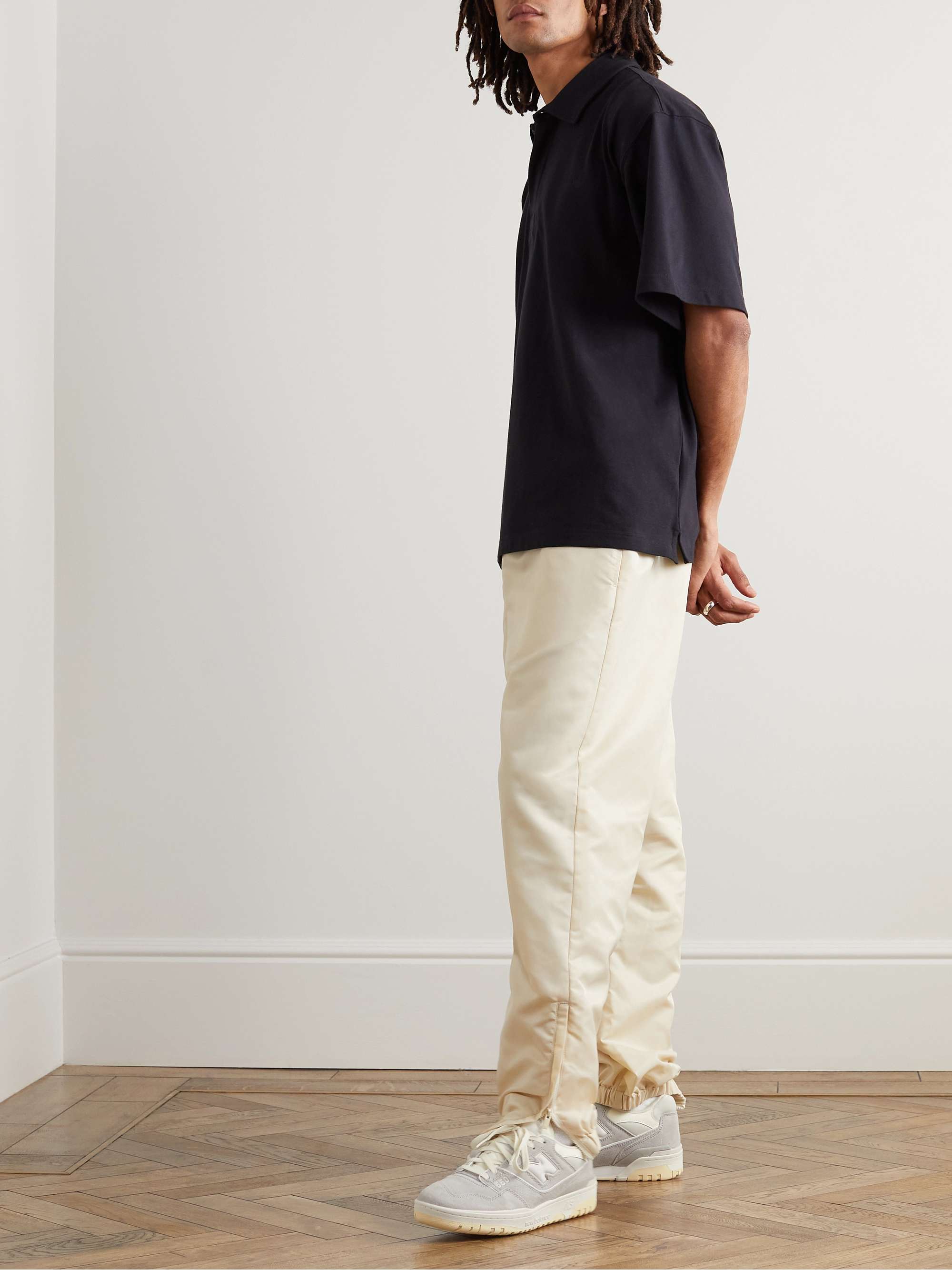 NEW BALANCE 550 Mesh and Leather-Trimmed Suede Sneakers
