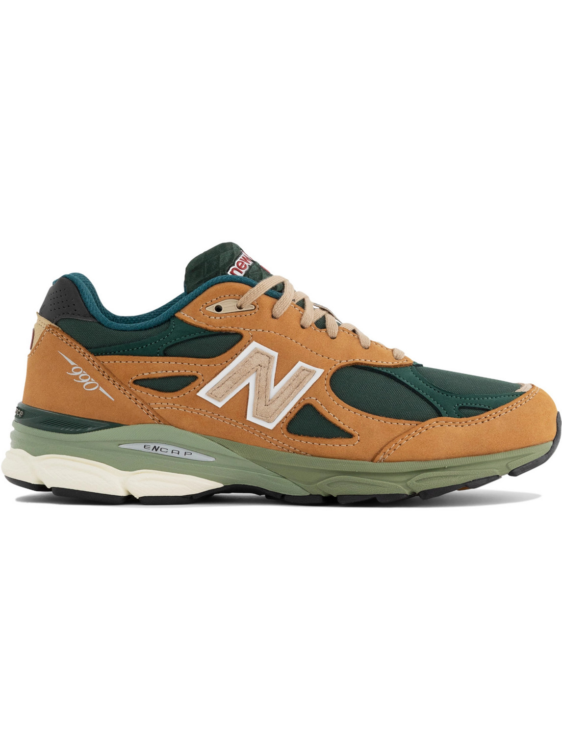 NEW BALANCE 990V3 LEATHER-TRIMMED MESH AND SUEDE trainers