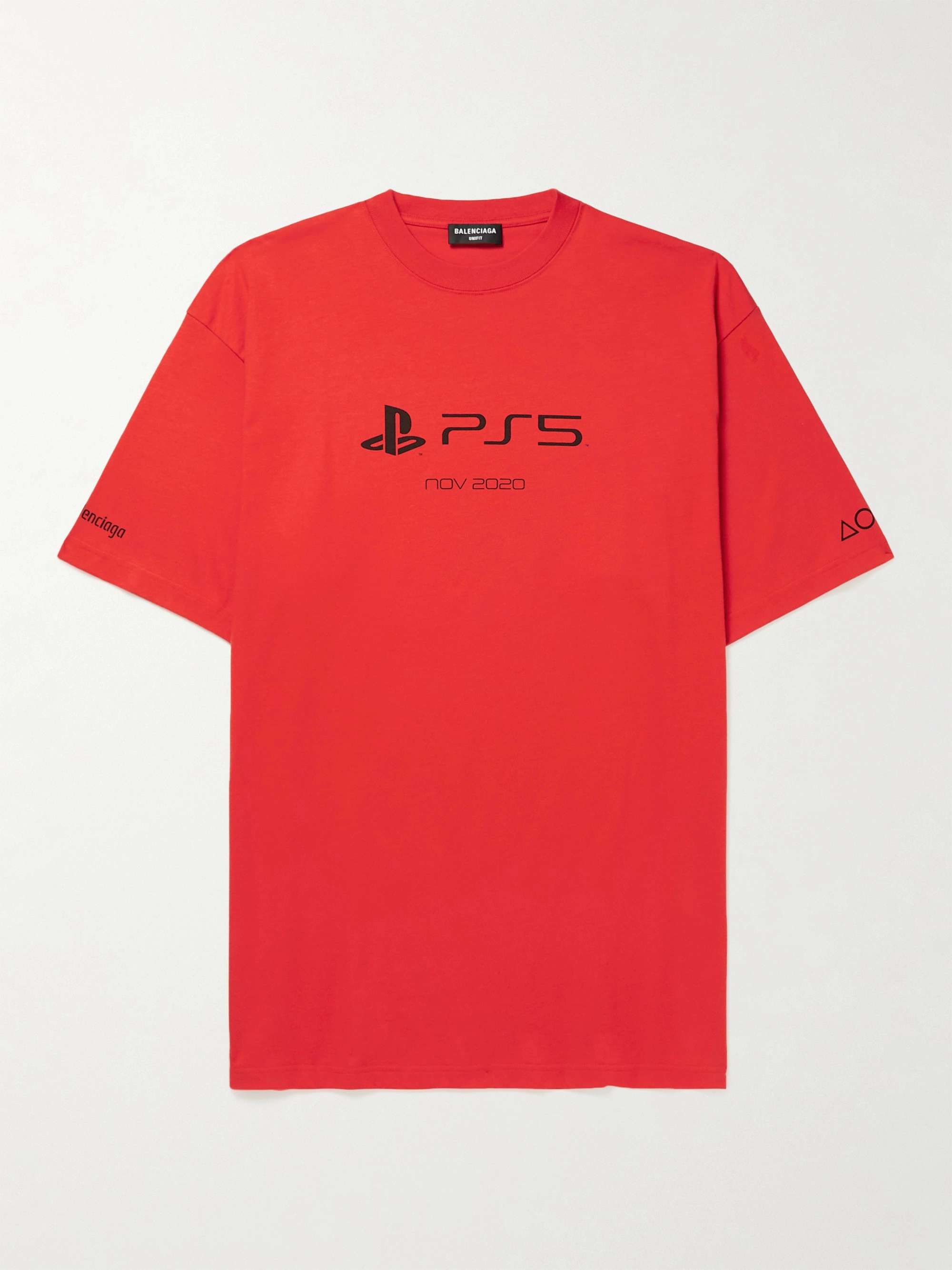 Balenciaga red hot sale t shirt
